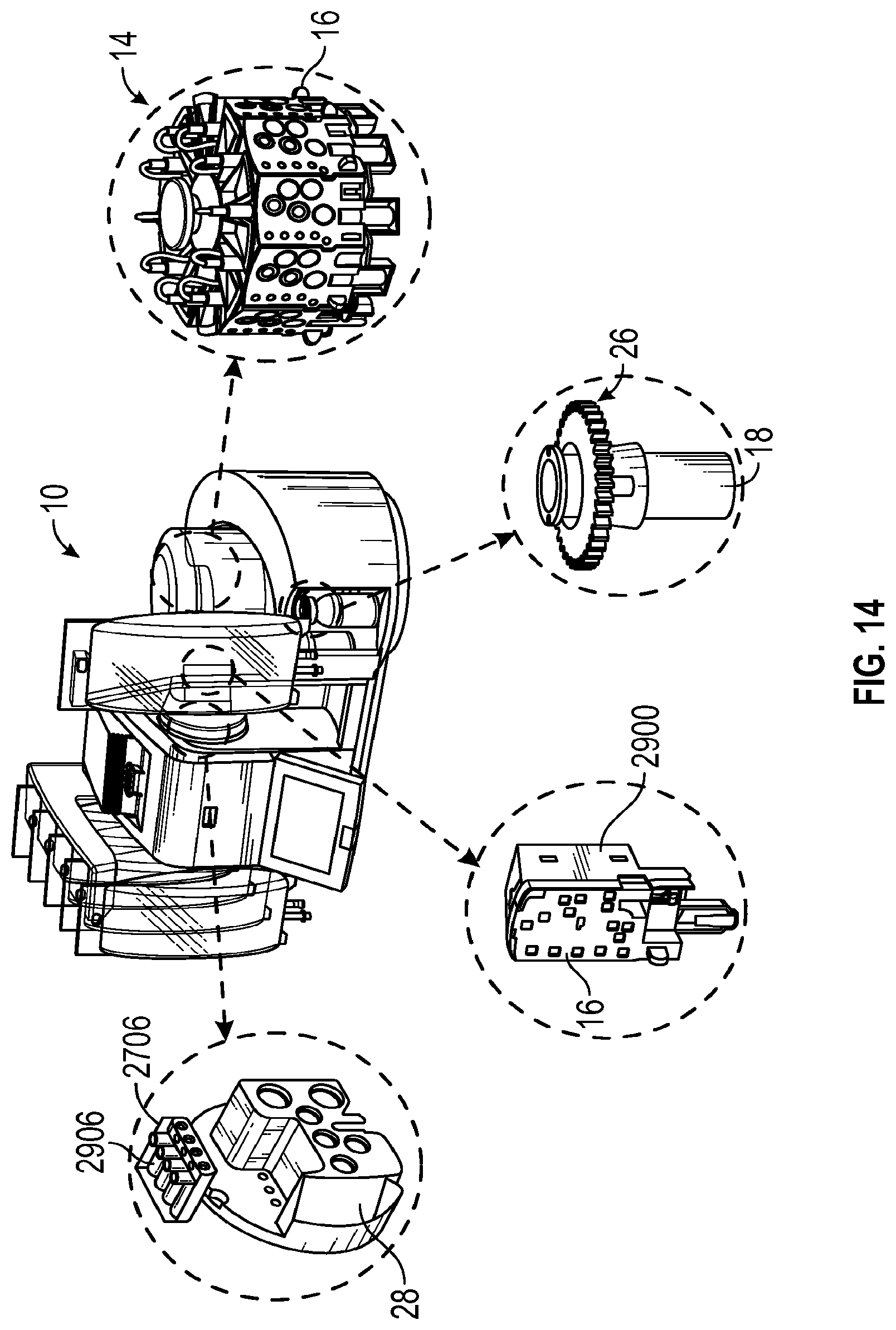 Patent US11779521 Figure 14 – Rotary valve pump for automatic drug compounder