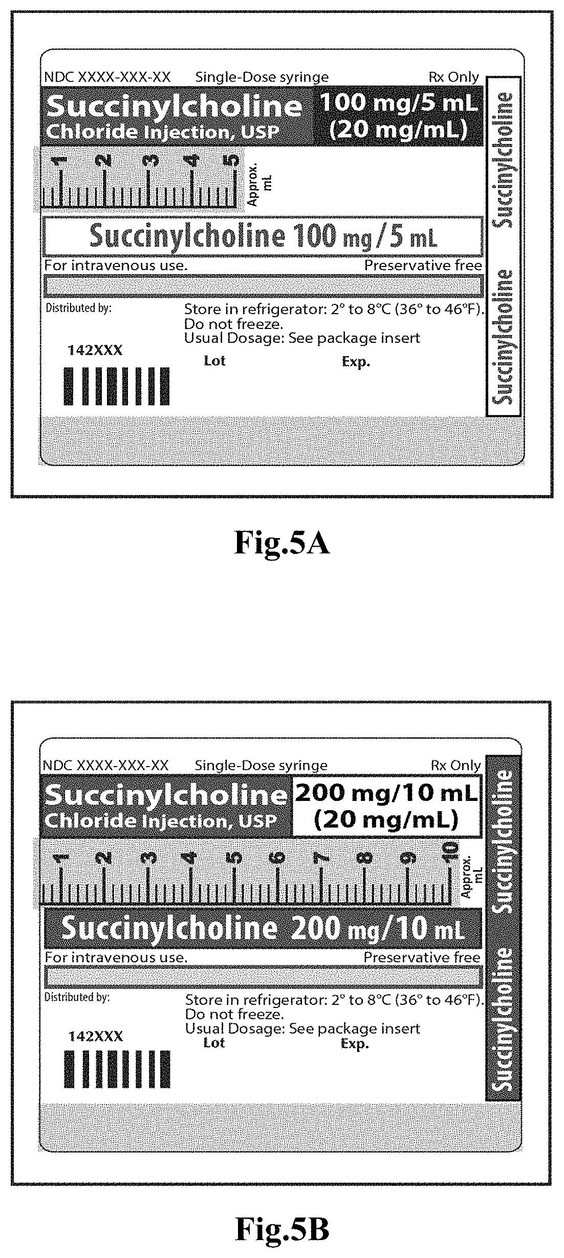 Patent US11779535 Figure 4 – Succinylcholine prefilled syringe, compositions and methods