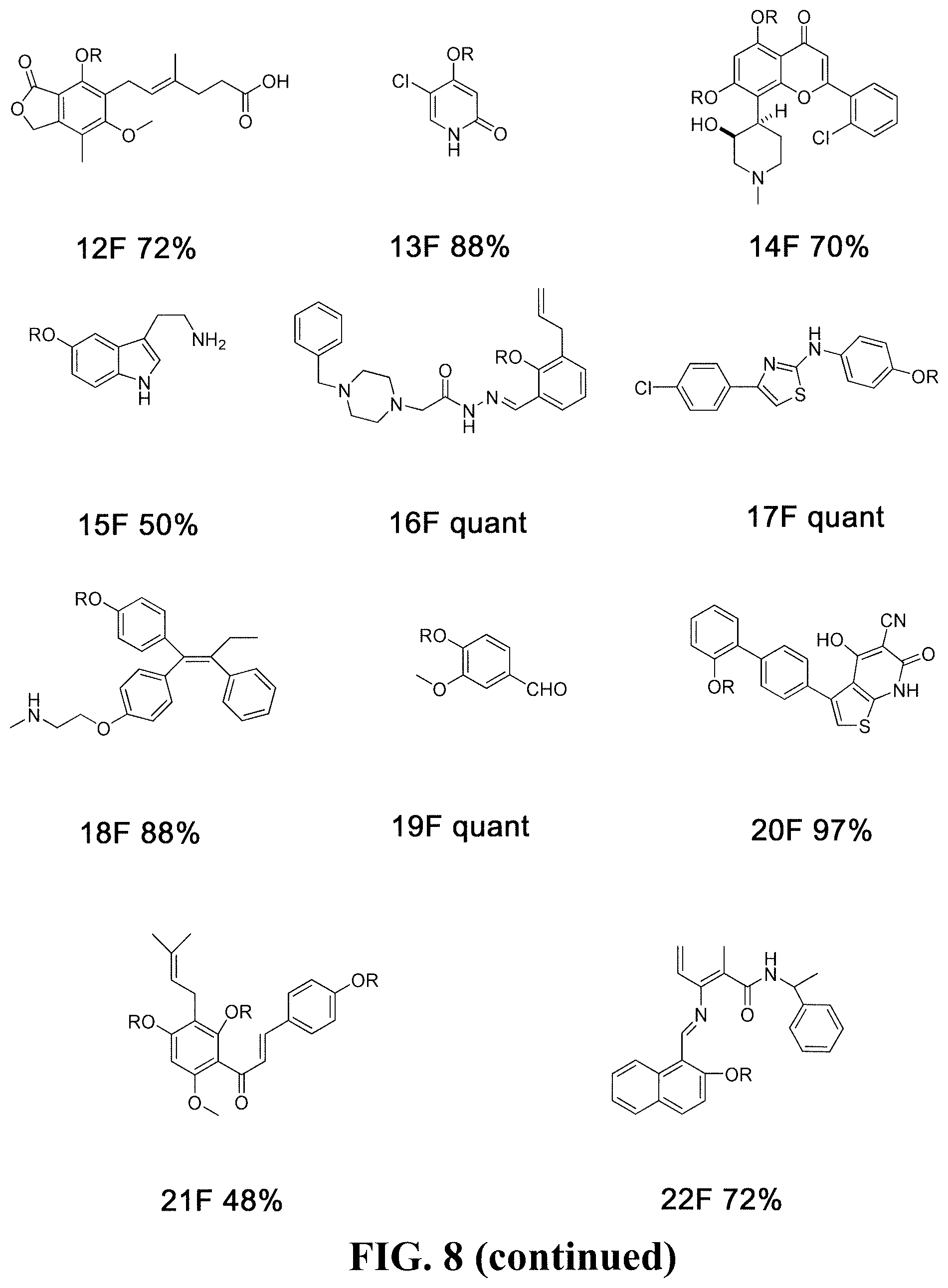 Patent US11779548 Figure 10 – Arylfluorosulfate compounds and methods