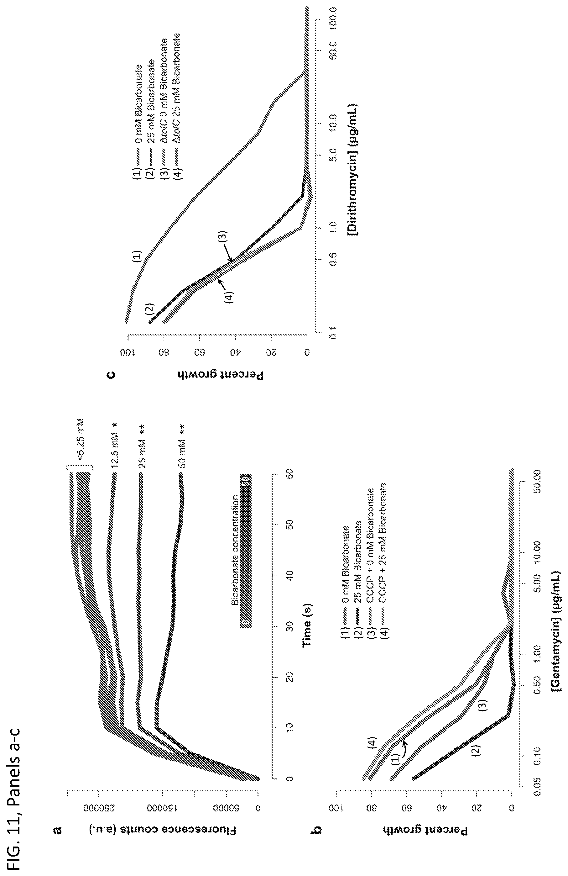 Patent US11779595 Figure 14 – Bicarbonate as a potentiator for antimicrobial agents