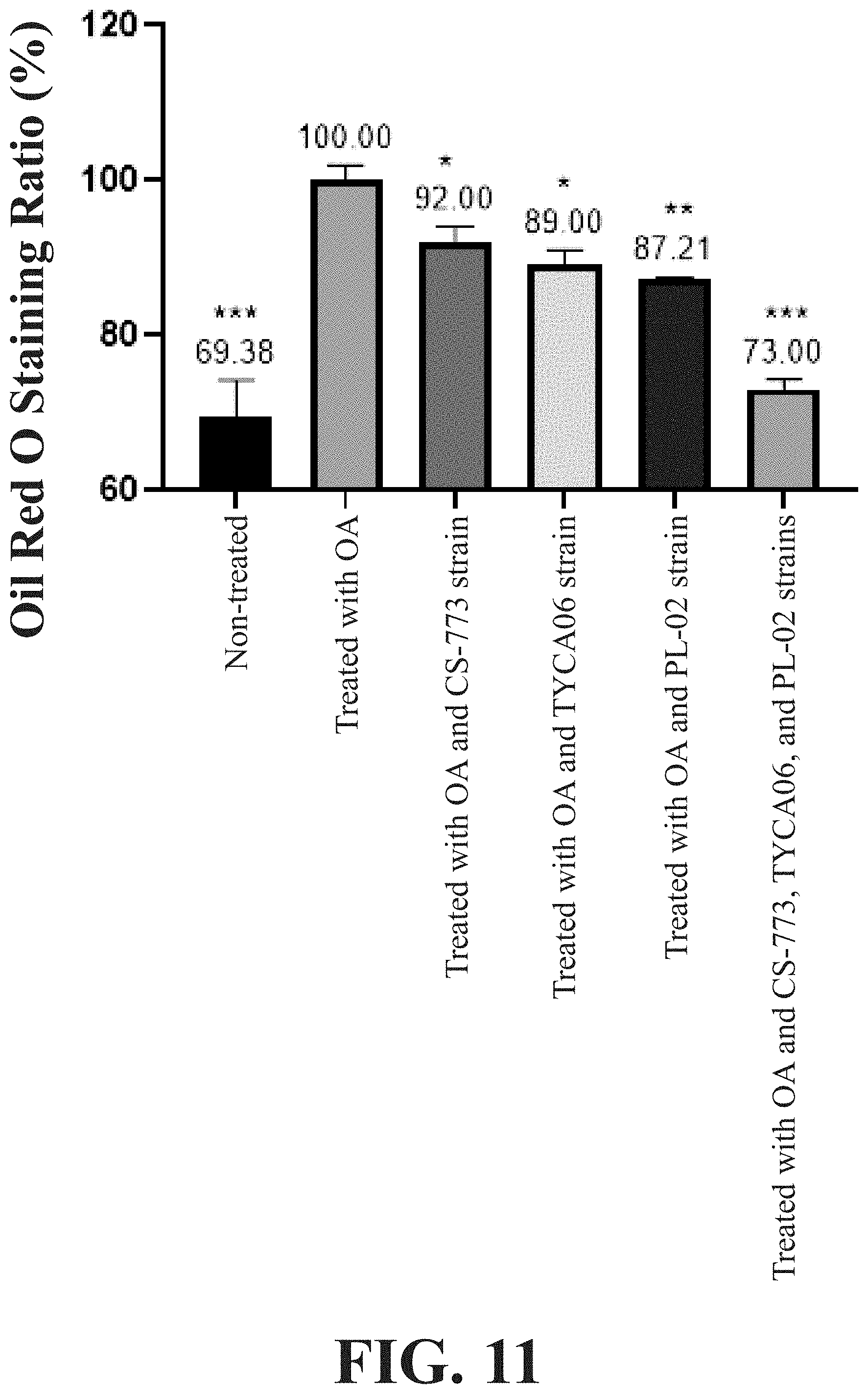 Patent US11779615 Figure 11 – Lactic acid bacteria composition for reducing fat and promoting exercise performance and use thereof