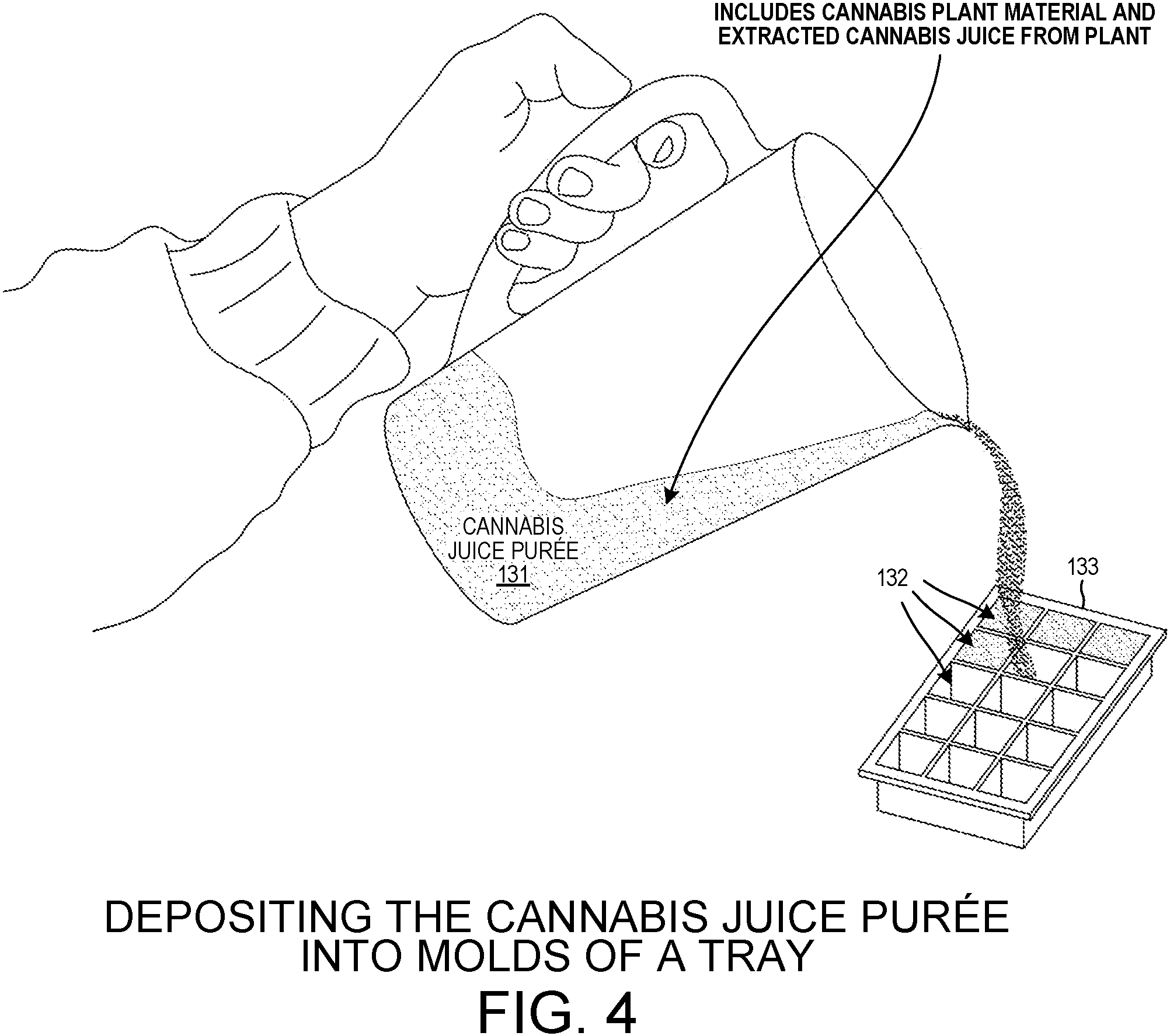 Patent US11779622 Figure 4 – Packaged raw cannabis powder
