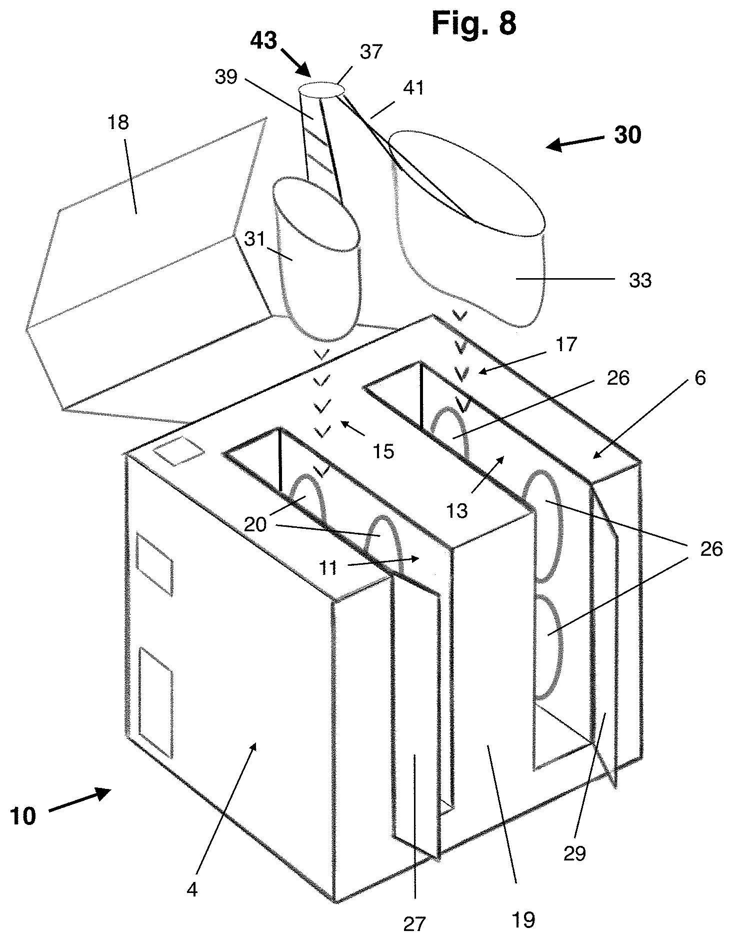 Patent US11779667 Figure 8 – Ultraviolet led light sanitizer and devices sanitized thereby