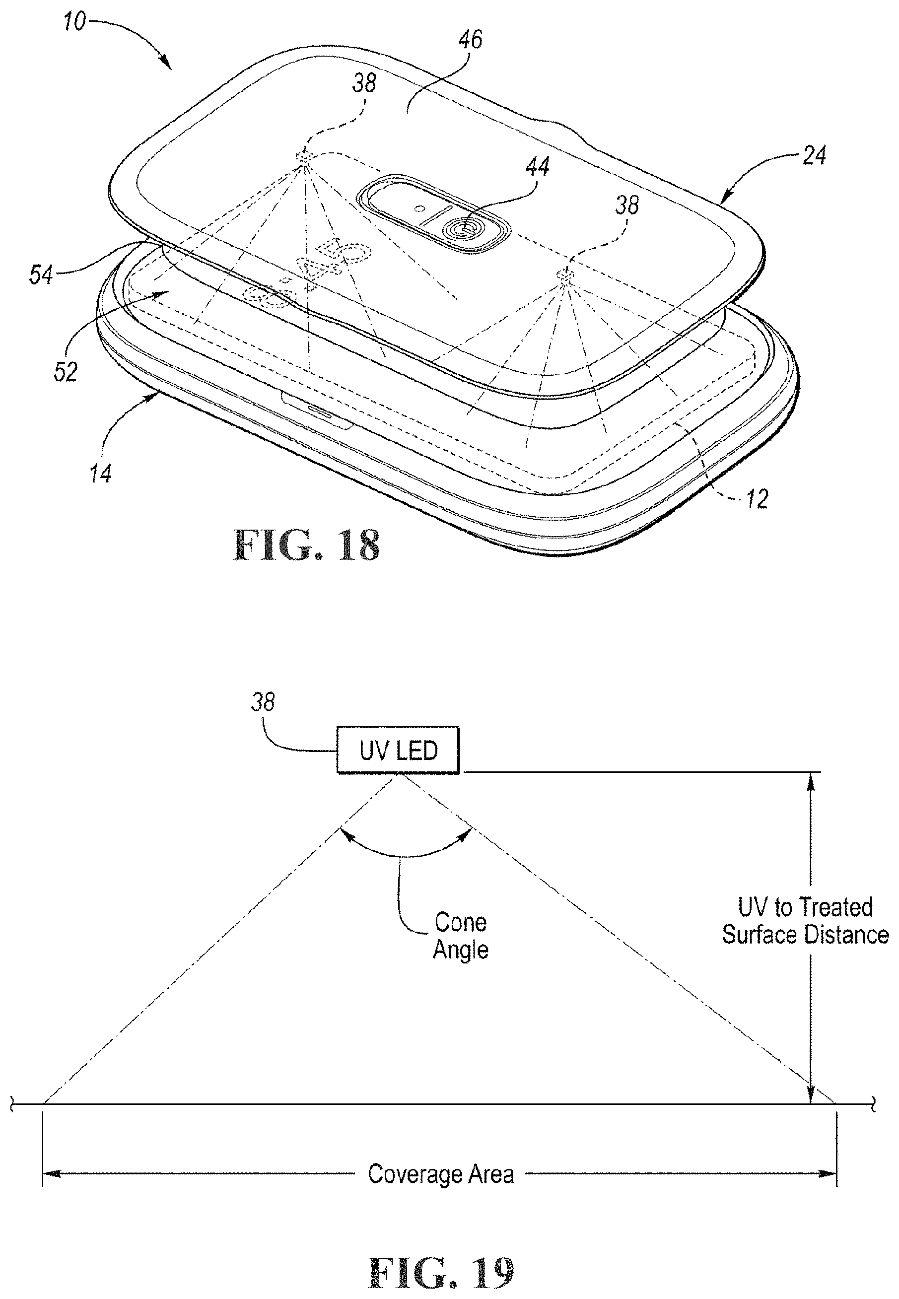 Patent US11779671 Figure 7 – UV sanitizing apparatus