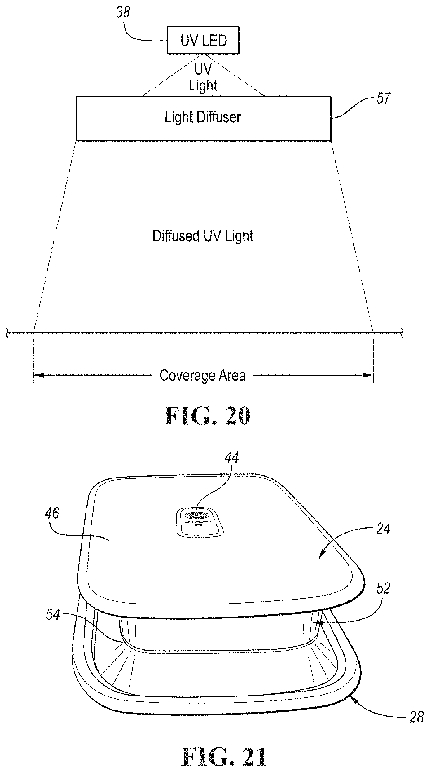 Patent US11779671 Figure 8 – UV sanitizing apparatus