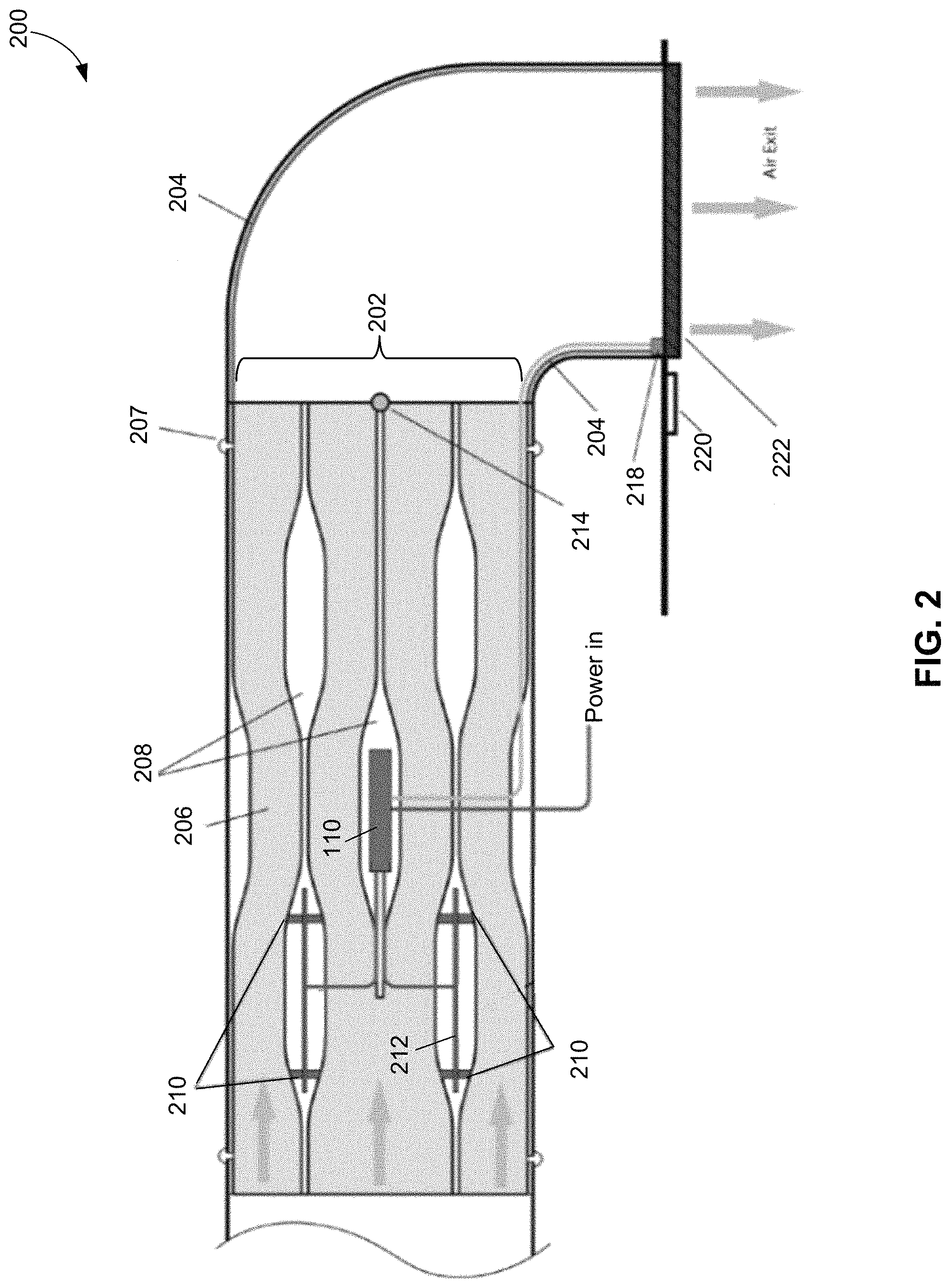 Patent US11779675 Figure 3 – Air sterilization insert for heating, ventilation, and air conditioning (HVAC) systems