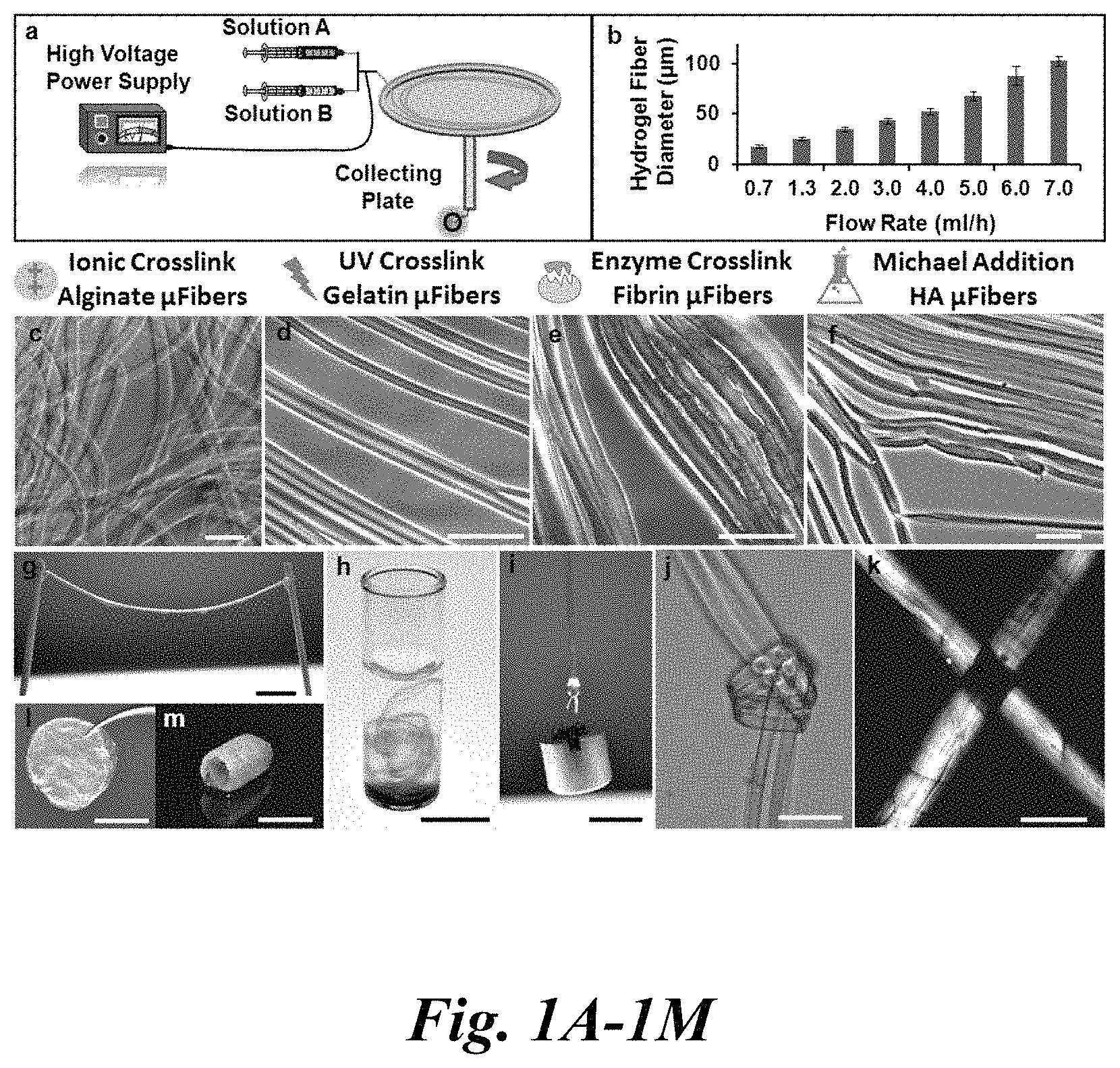 Patent US11779682 — Electro-mechanically stretched micro fibers and methods of use thereof — Figure 1