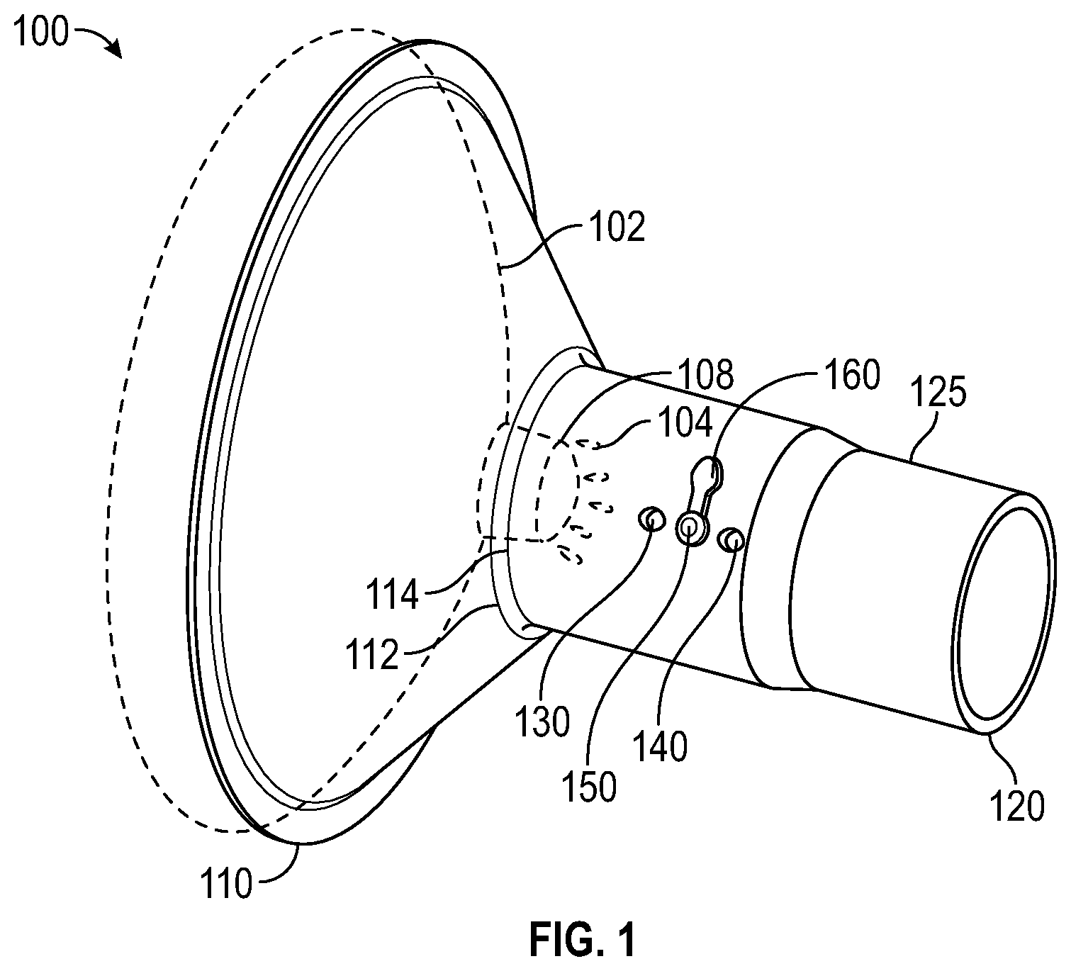 Patent US11779688 Figure 1 – Breast shield
