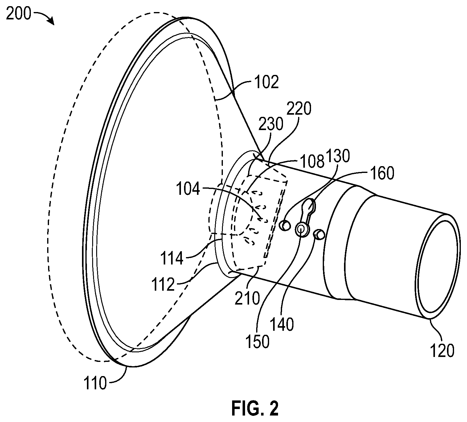 Patent US11779688 Figure 2 – Breast shield