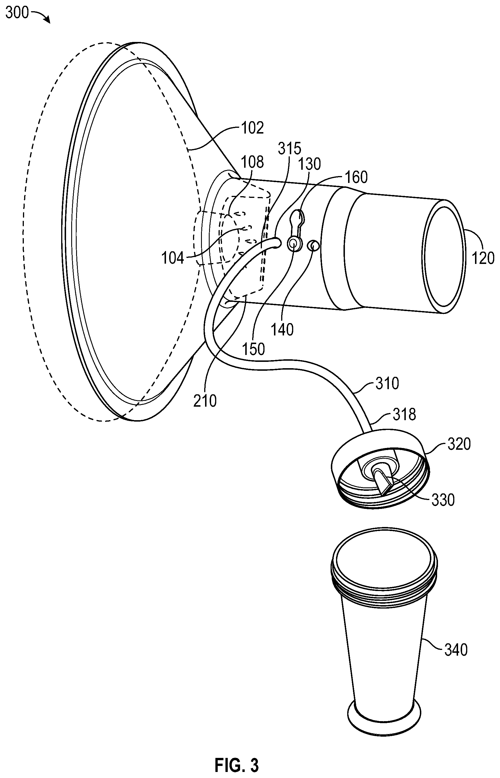 Patent US11779688 Figure 3 – Breast shield