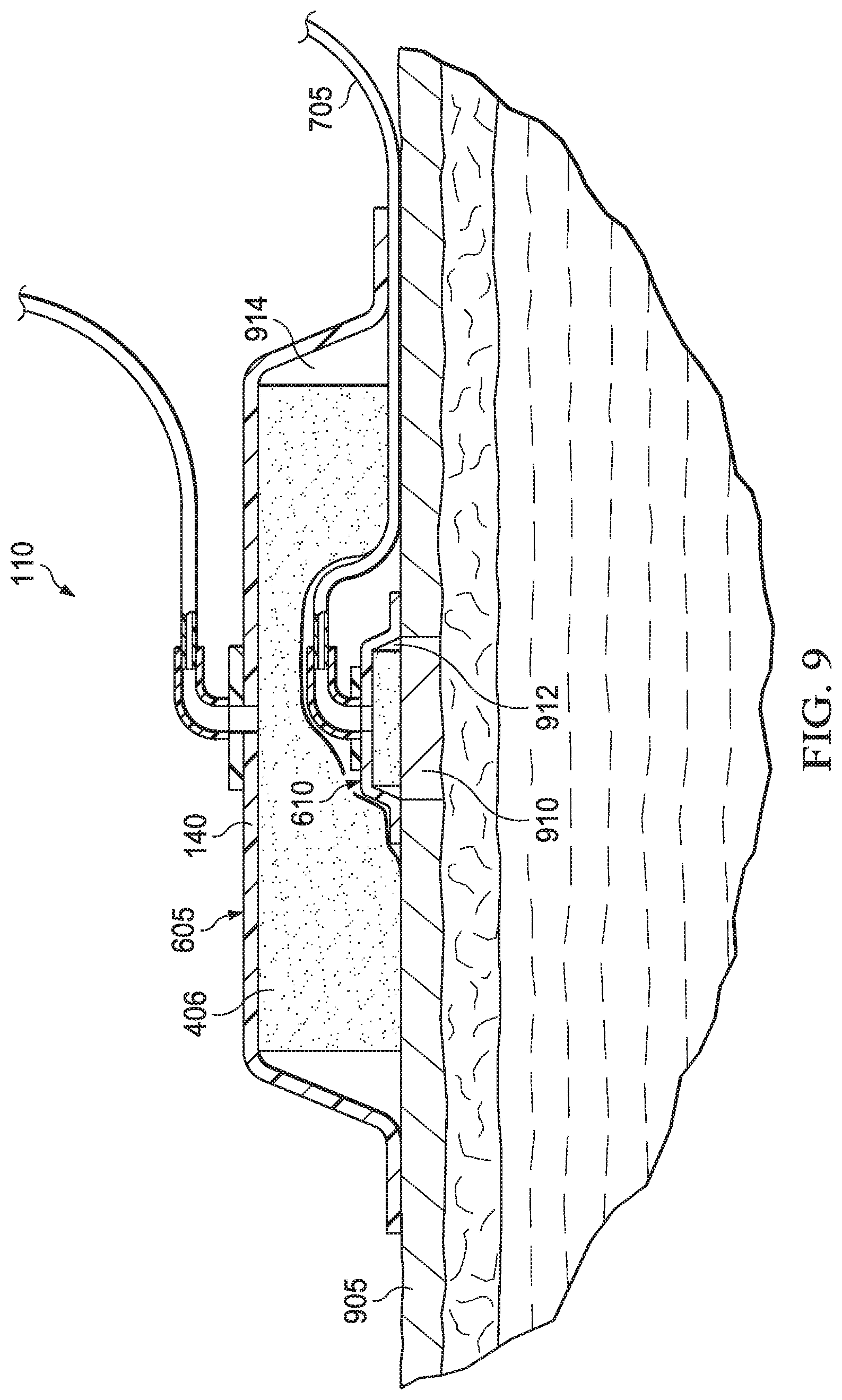 Patent US11779693 Figure 7 – Negative-pressure wound therapy dressing with zone of ambient pressure
