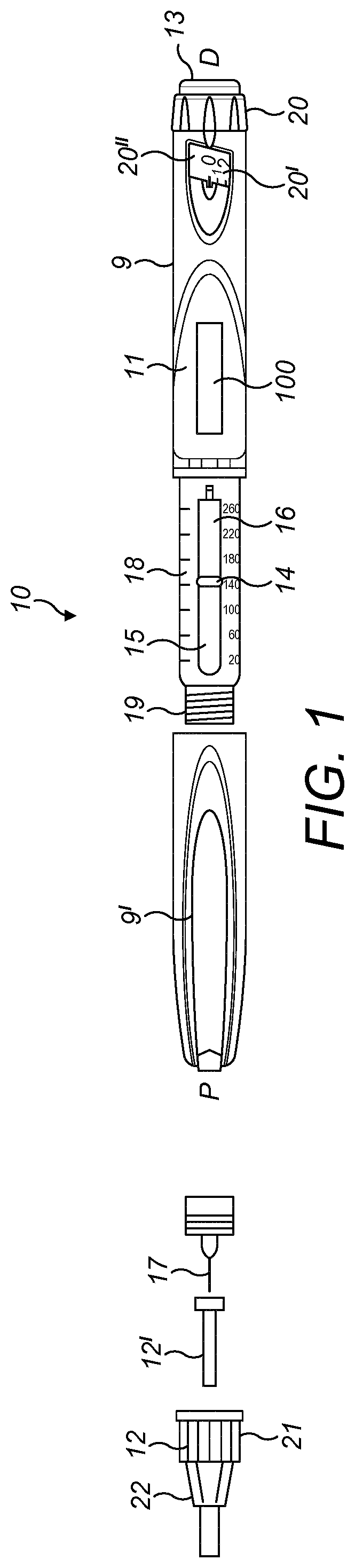 Patent US11779708 Figure 1 – Drug delivery device