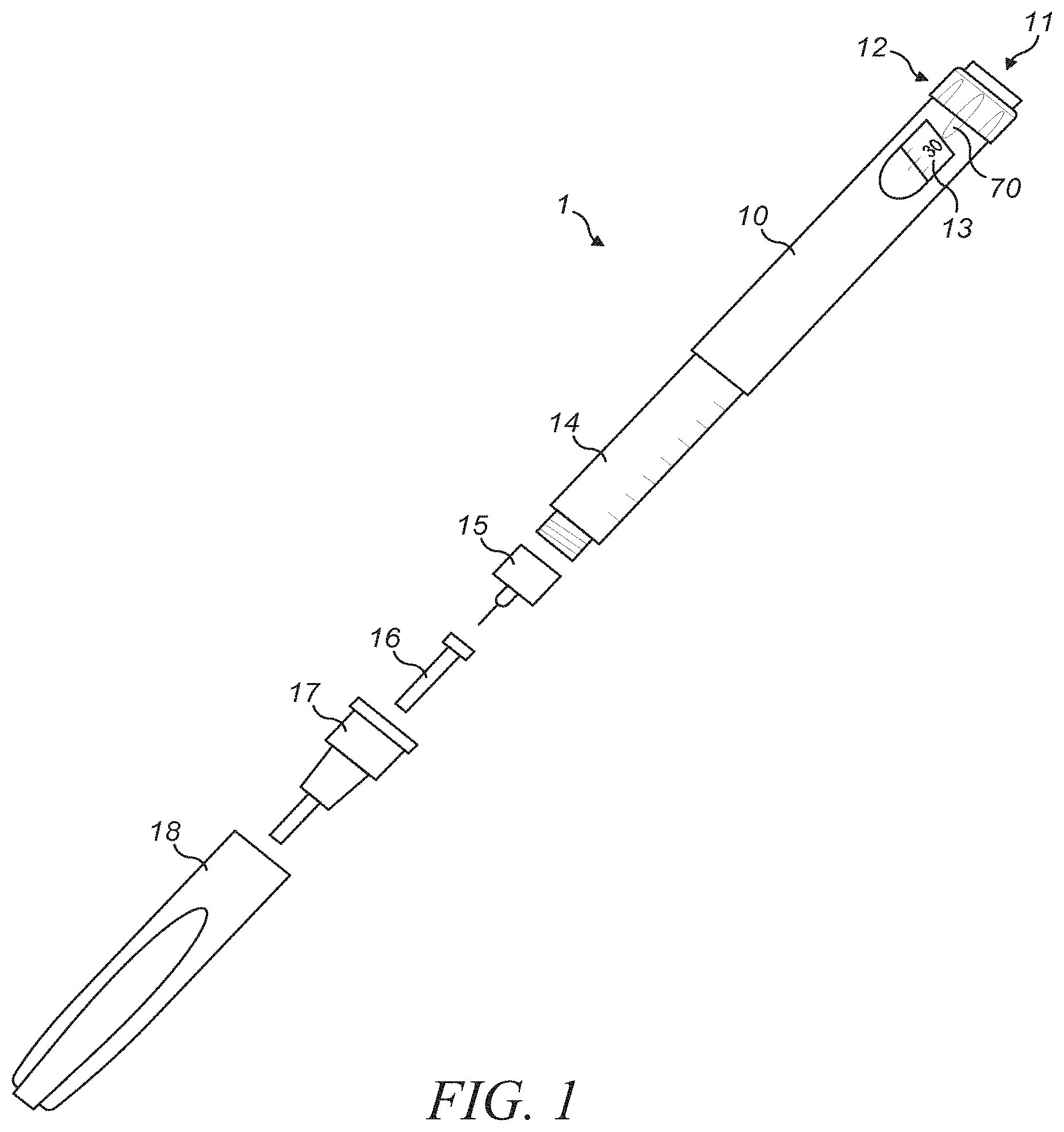 Patent US11779709 Figure 1 – Supplemental device for attachment to an injection device