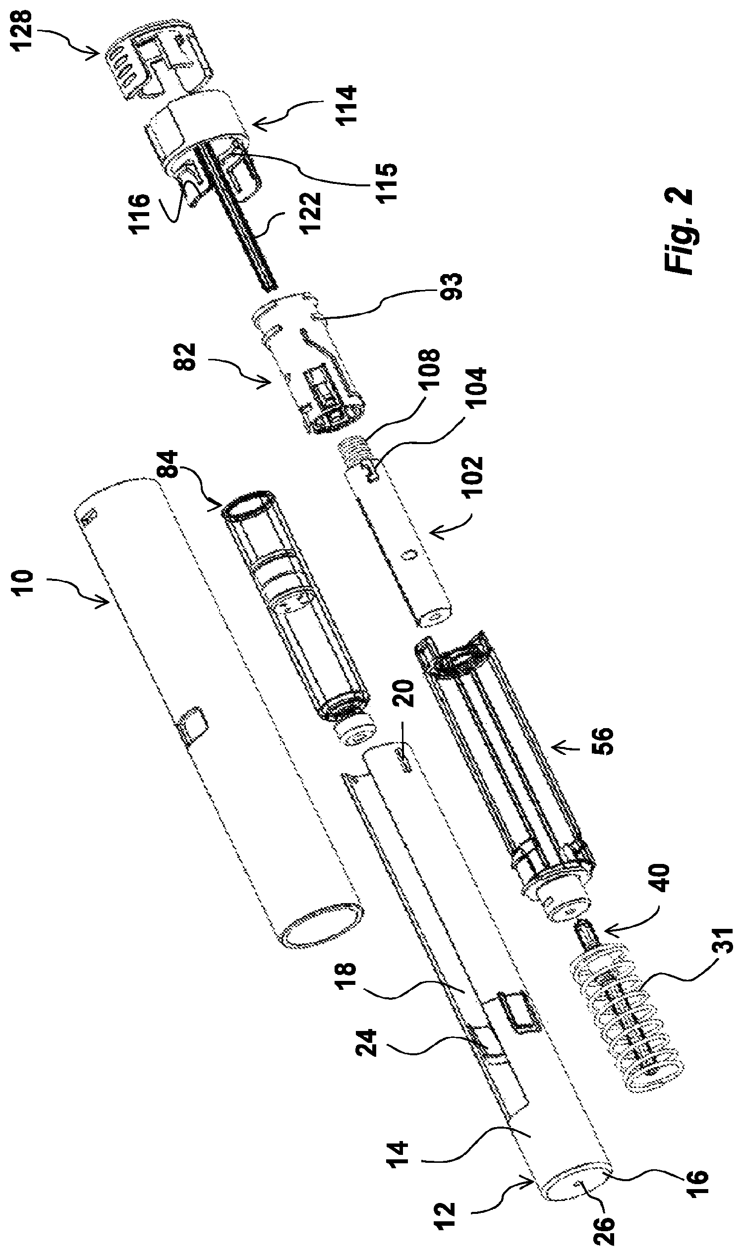 Patent US11779710 Figure 2 – Medicament delivery device