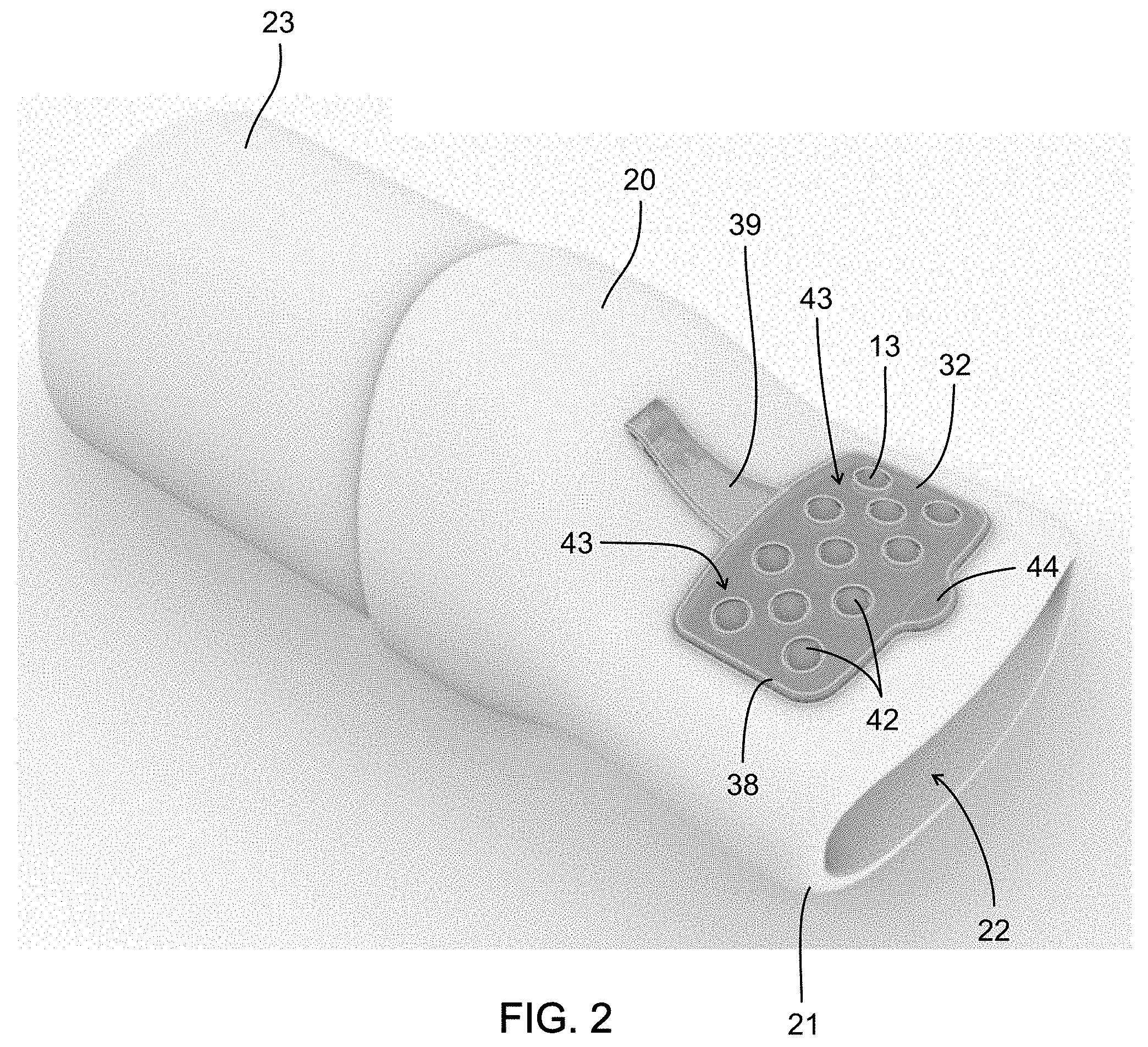Patent US11779714 Figure 2 – Pediatric respiratory therapy inhaler apparatus