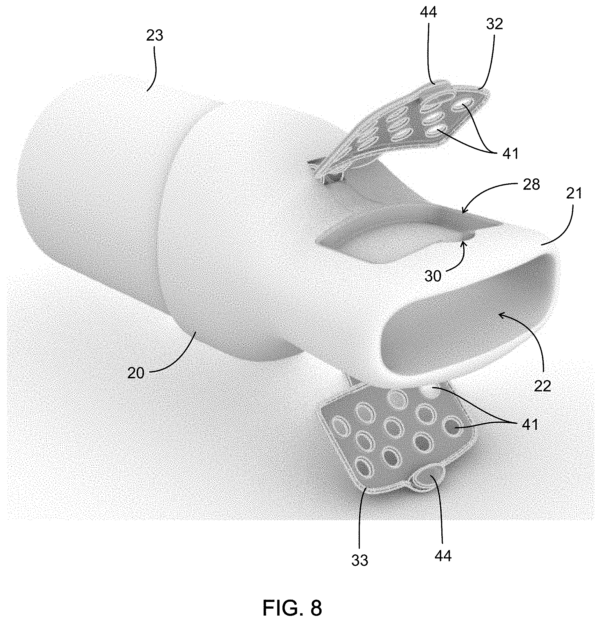 Patent US11779714 Figure 8 – Pediatric respiratory therapy inhaler apparatus