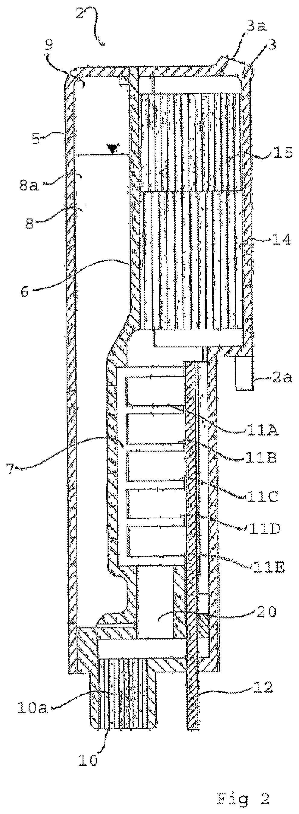 Patent US11779718 Figure 2 – Aerosol forming component