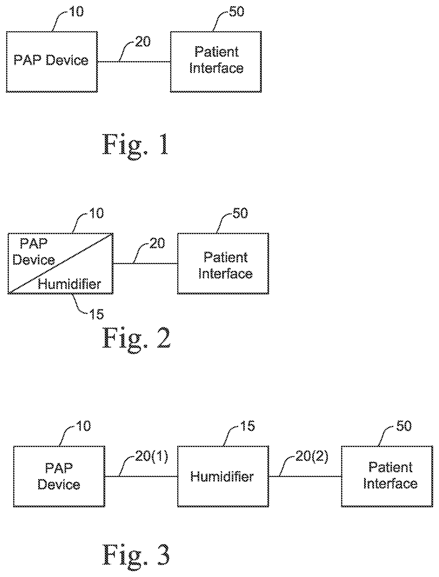Patent US11779719 Figure 1 – Wire heated tube with temperature control system for humidifier for respiratory apparatus