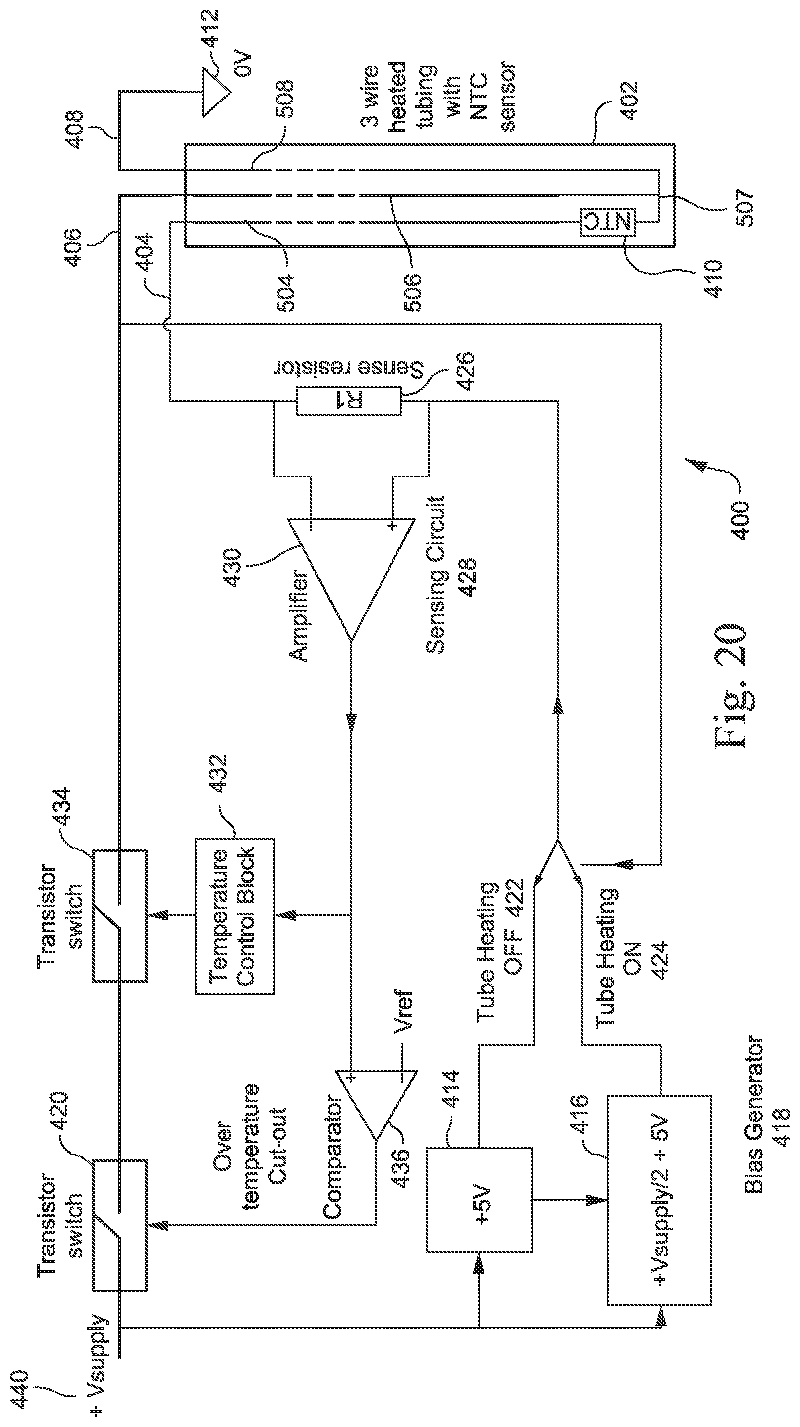 Patent US11779719 Figure 14 – Wire heated tube with temperature control system for humidifier for respiratory apparatus
