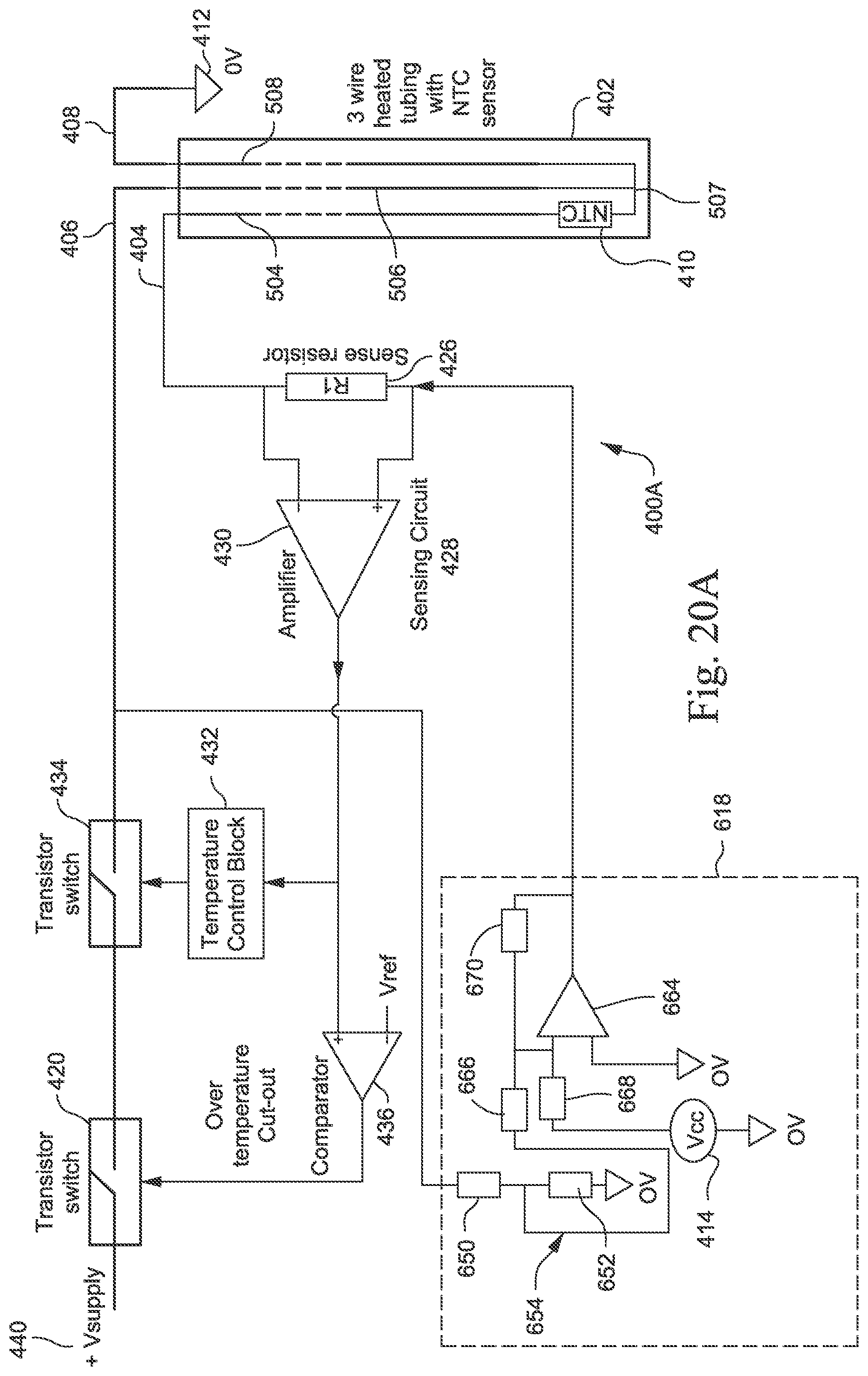 Patent US11779719 Figure 15 – Wire heated tube with temperature control system for humidifier for respiratory apparatus