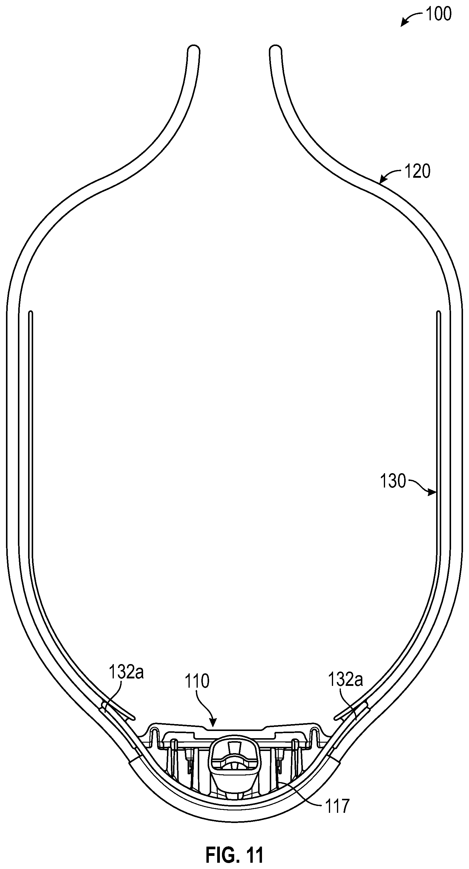 Patent US11779724 Figure 8 – Respiration sensor attachment device