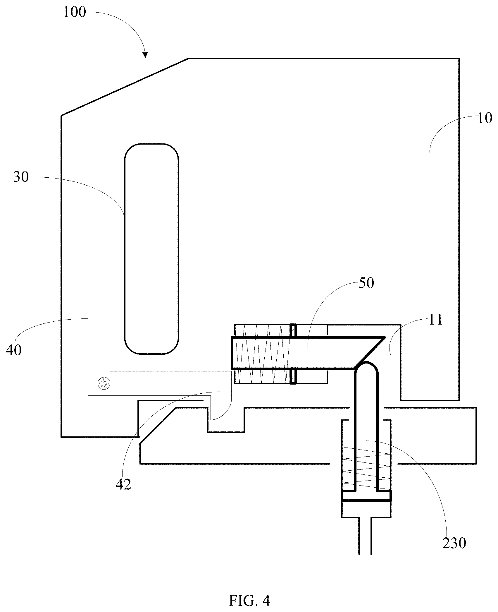 Patent US11779726 Figure 4 – Anesthetic evaporator locking structure and anesthesia machine