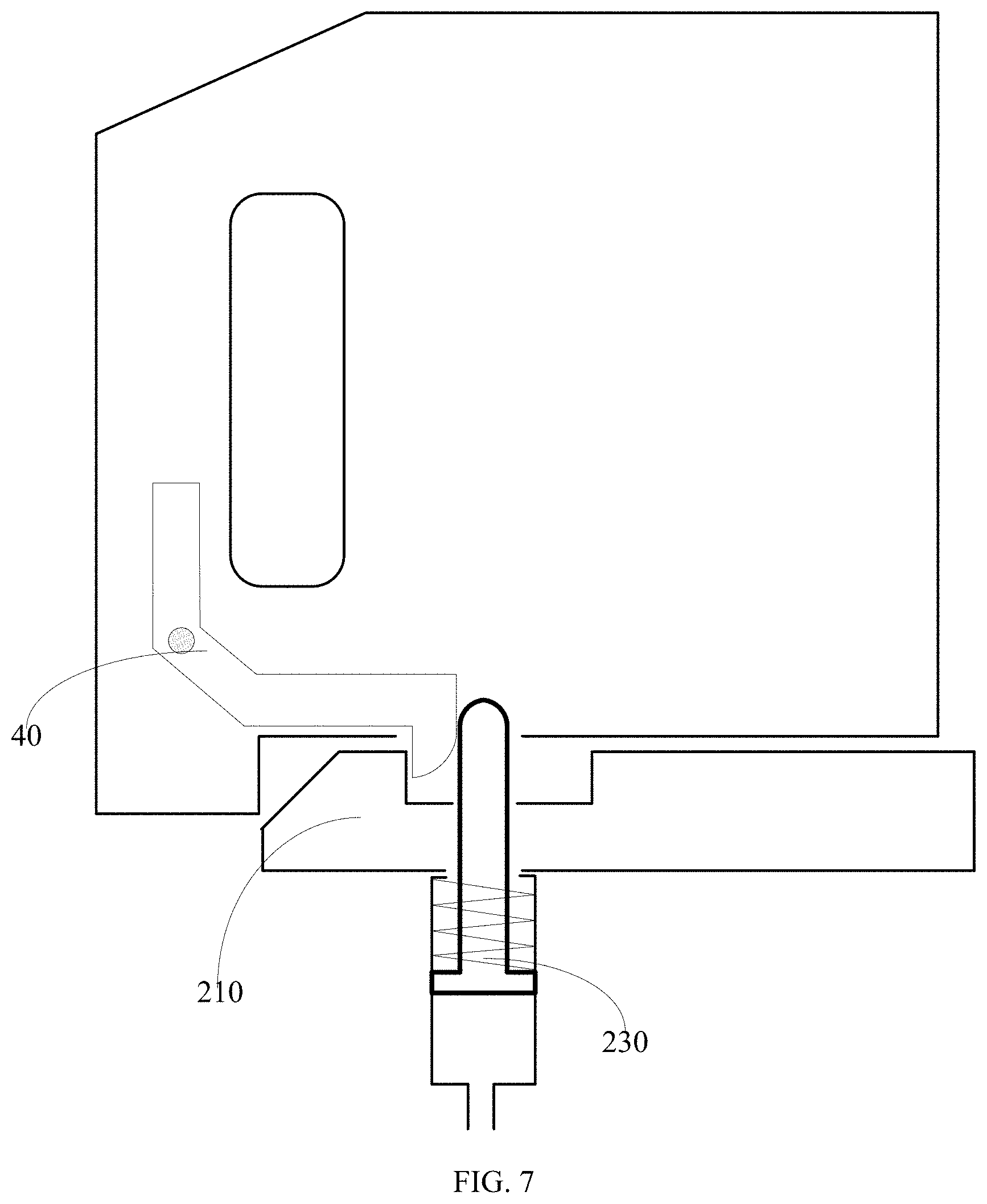 Patent US11779726 Figure 7 – Anesthetic evaporator locking structure and anesthesia machine