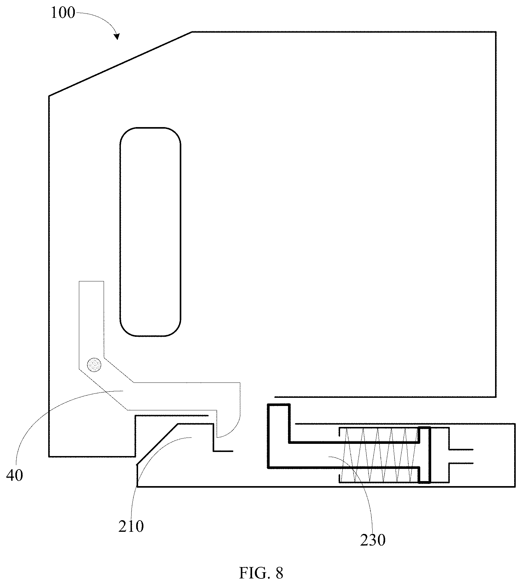 Patent US11779726 Figure 8 – Anesthetic evaporator locking structure and anesthesia machine