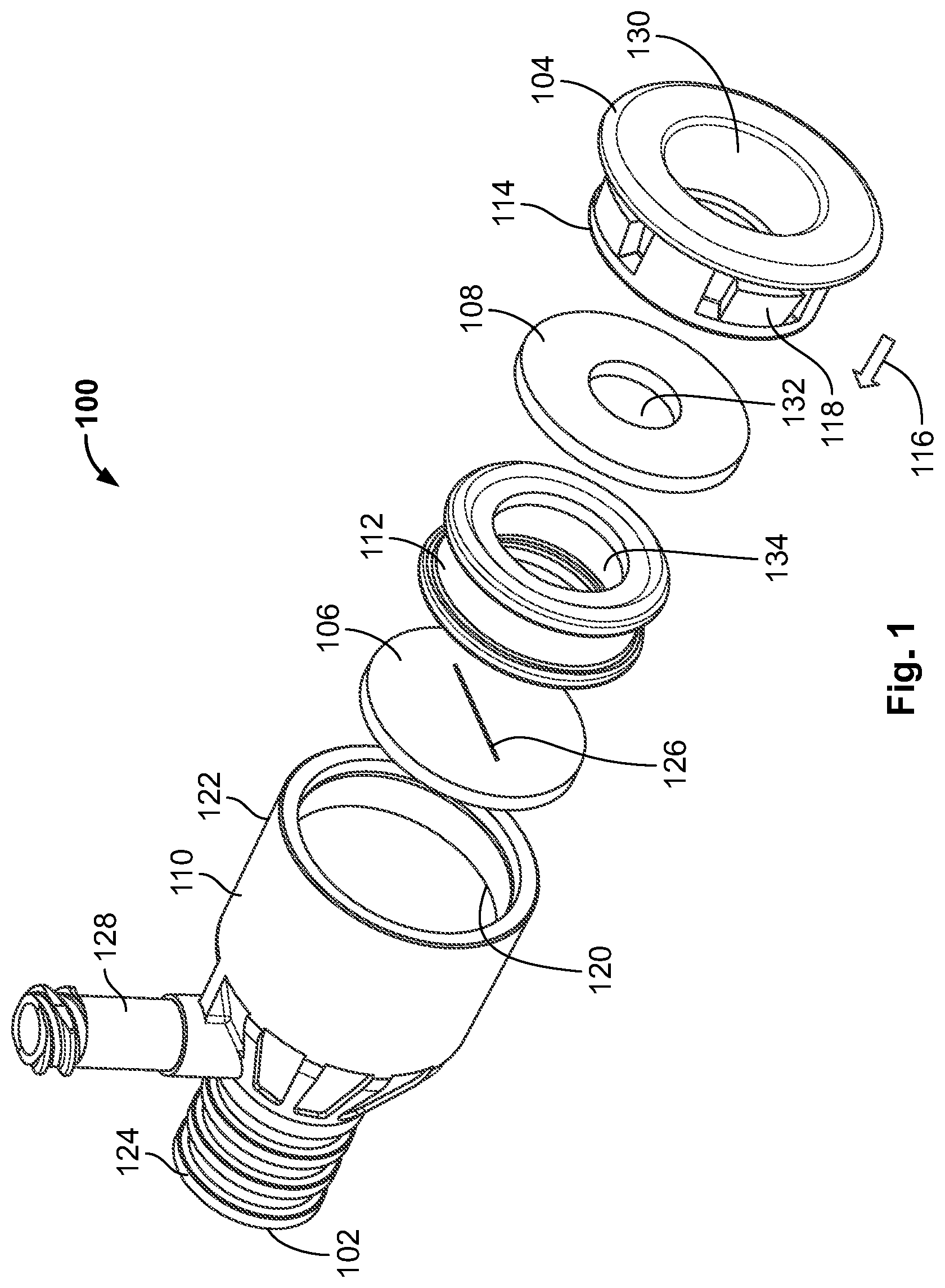 Patent US11779744 Figure 1 – Hemostasis valve assembly and Method for assembling a hemostasis valve
