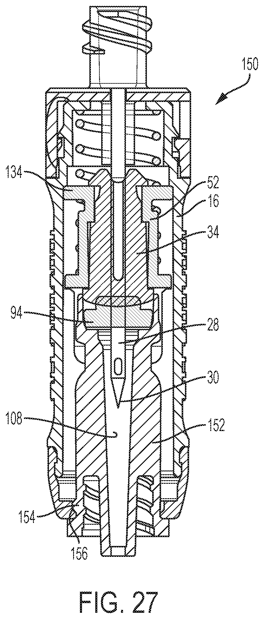 Patent US11779747 Figure 11 – Connector for system for closed transfer of fluids