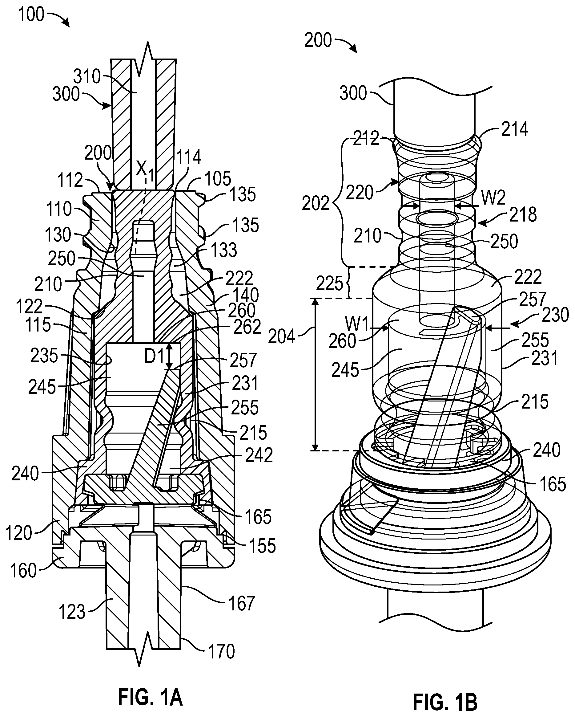 Patent US11779750 Figure 1 – Needleless connector with valve pivot support
