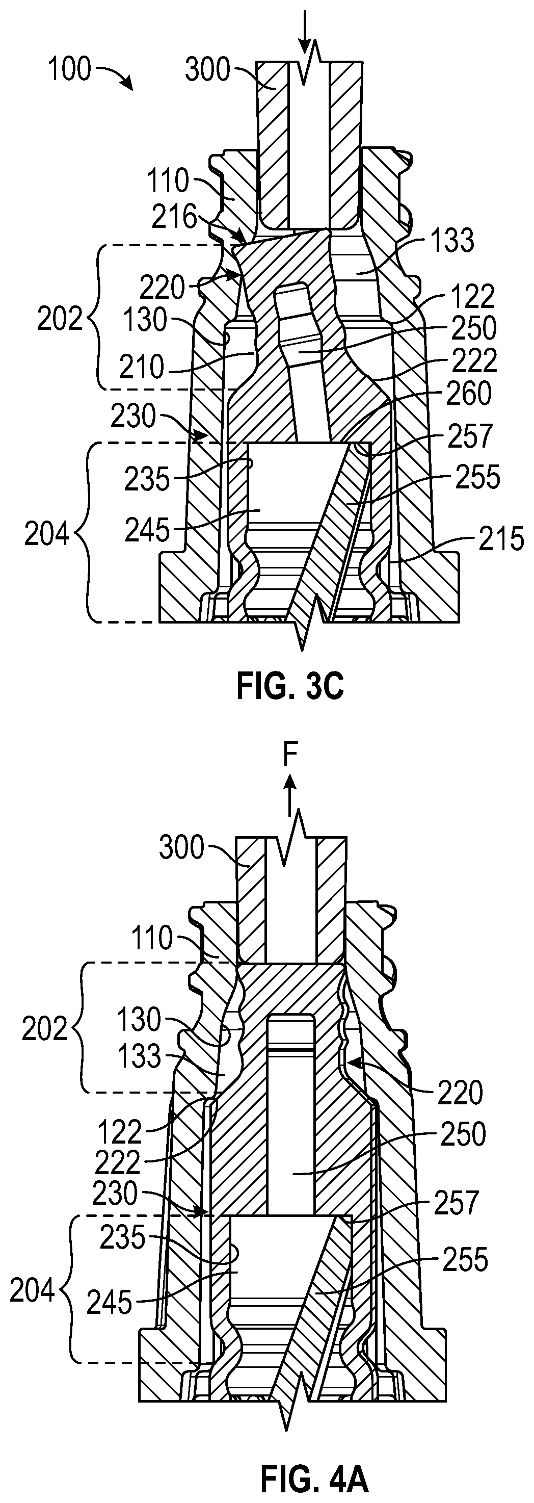 Patent US11779750 Figure 4 – Needleless connector with valve pivot support