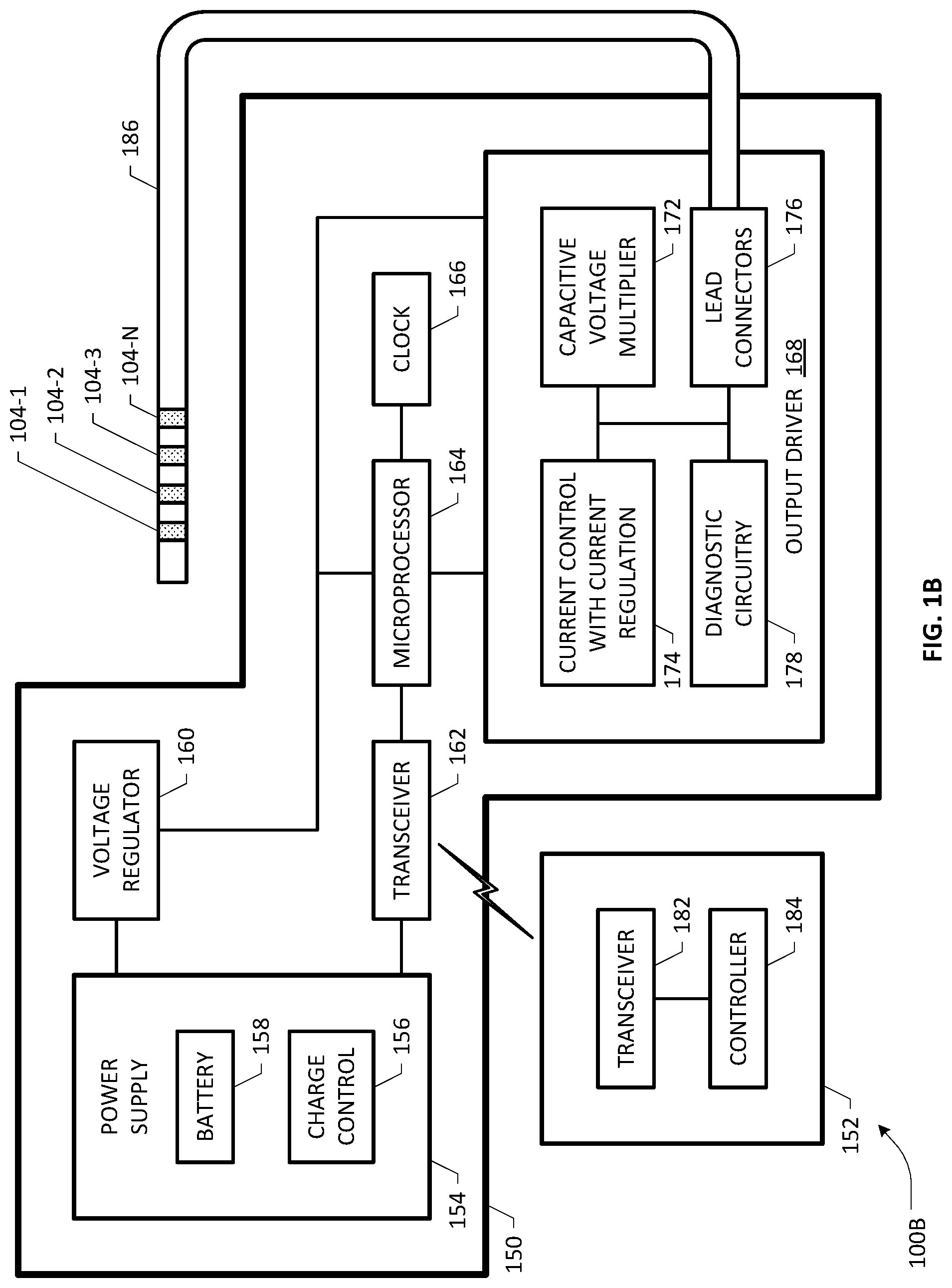 Patent US11779763 Figure 2 – Capacitive voltage multiplier for providing adjustable control during a stimulation pulse