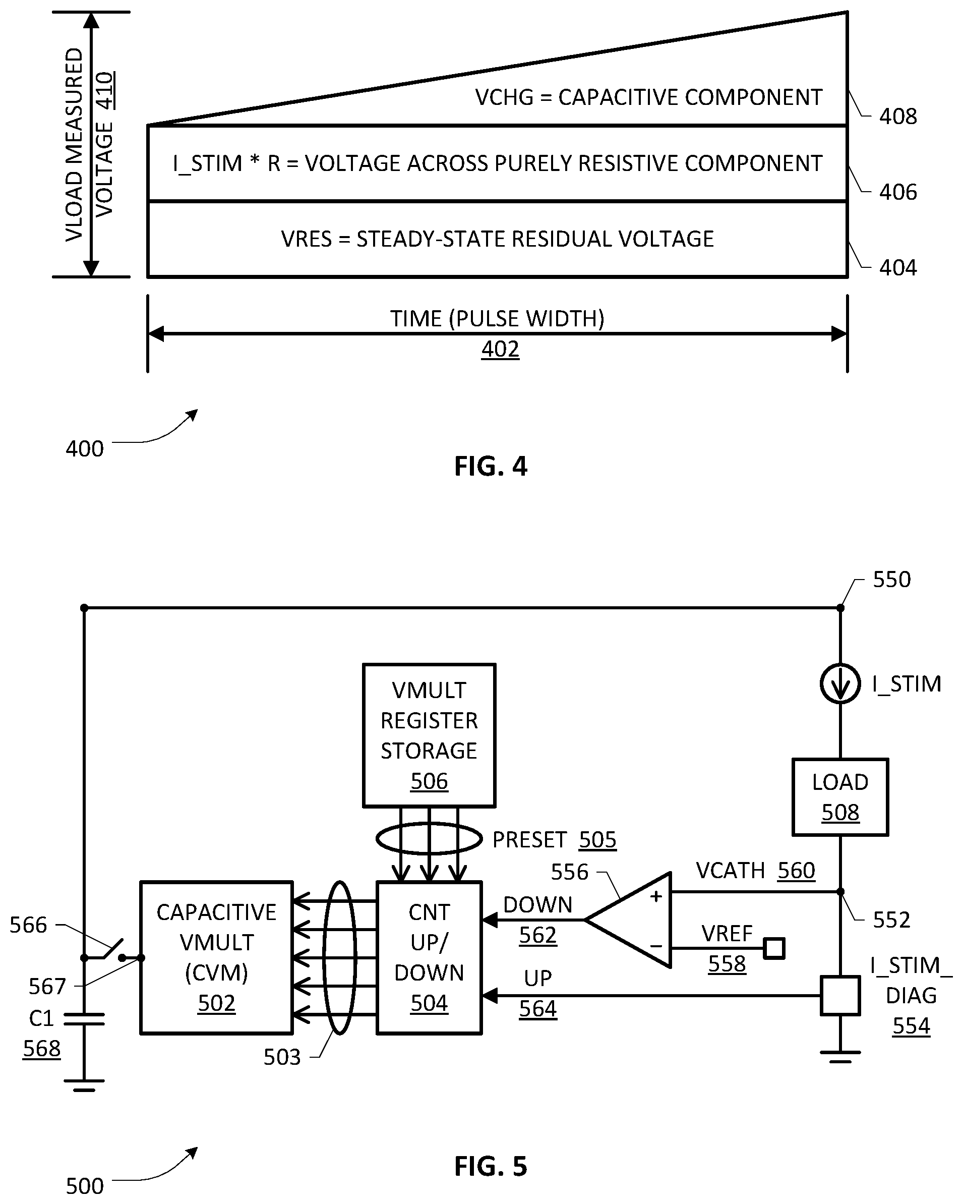 Patent US11779763 Figure 5 – Capacitive voltage multiplier for providing adjustable control during a stimulation pulse