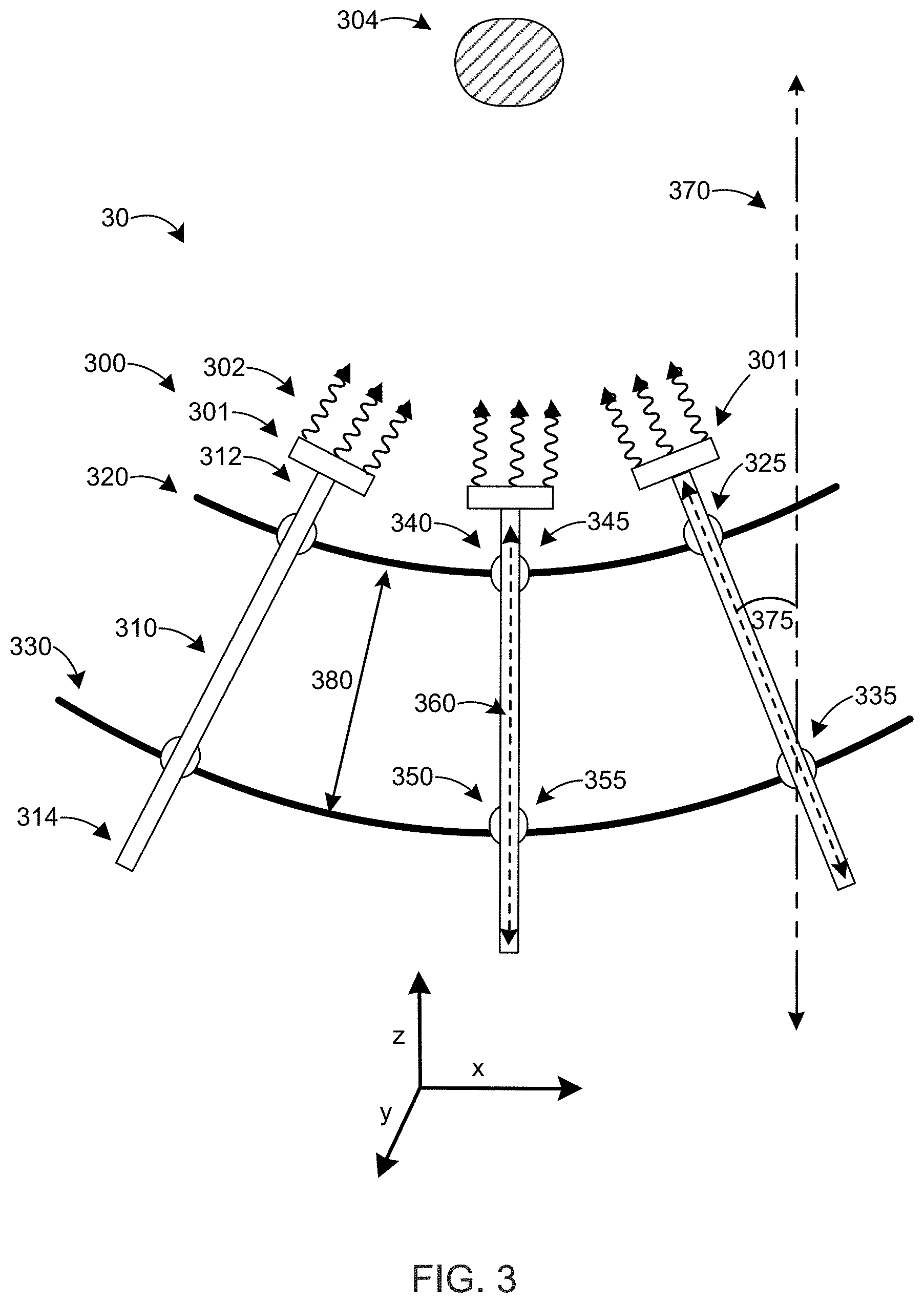 Patent US11779779 Figure 3 – Apparatus and method for directing energy from a multi-element source
