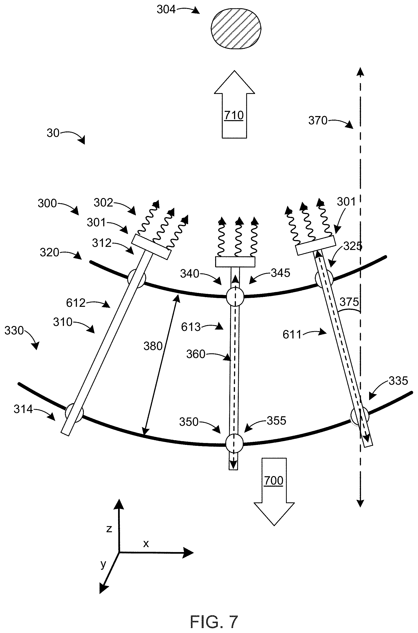 Patent US11779779 Figure 7 – Apparatus and method for directing energy from a multi-element source