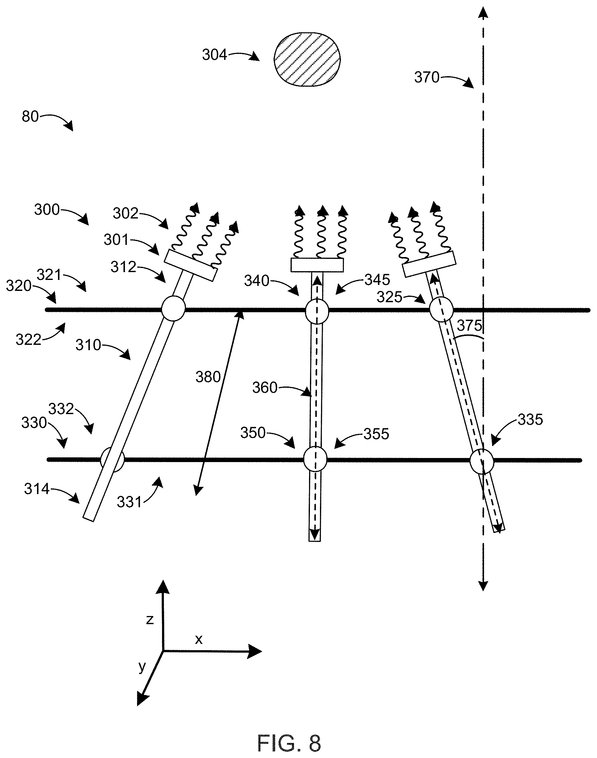 Patent US11779779 Figure 8 – Apparatus and method for directing energy from a multi-element source