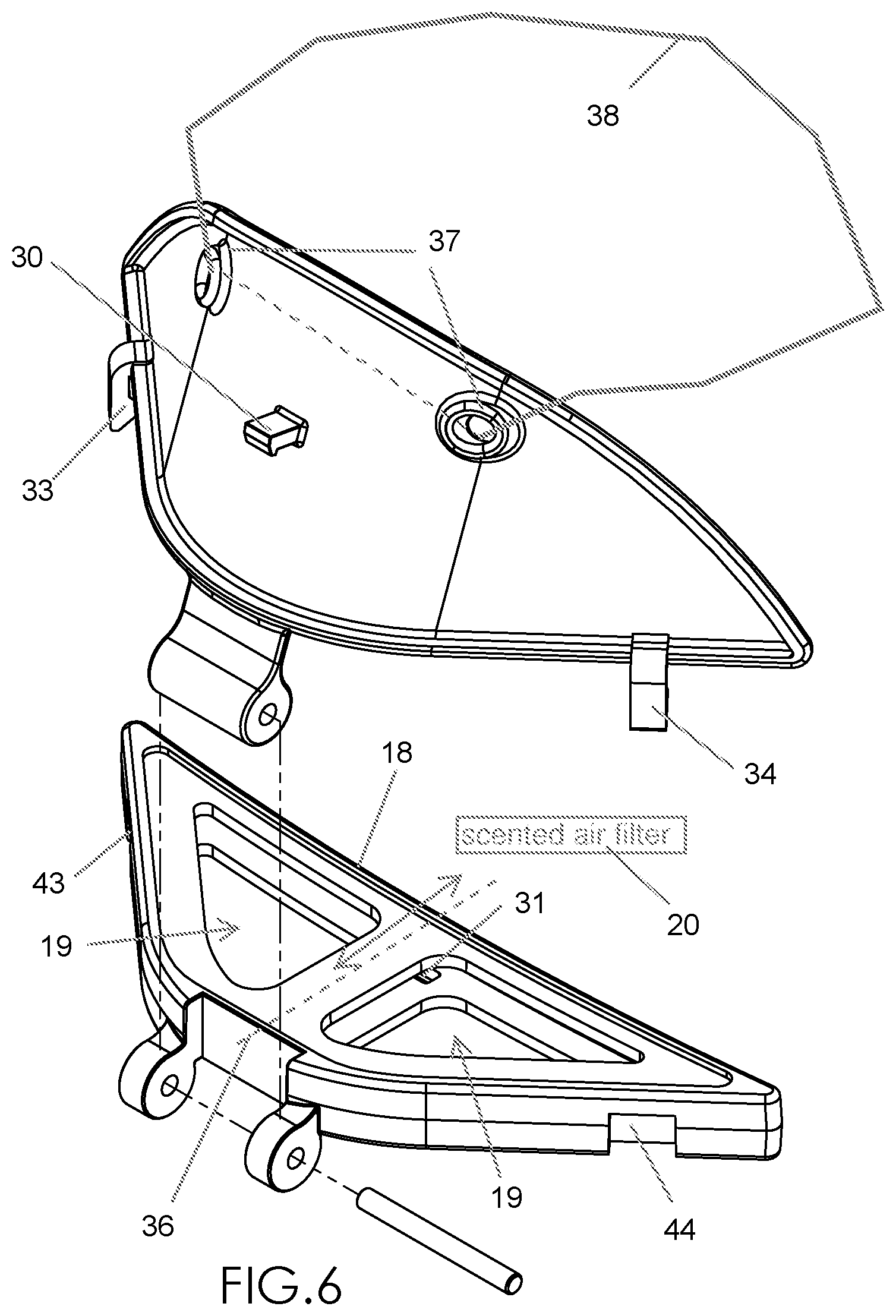 Patent US11779782 Figure 4 – Nostril-shielding nasal mask and associated method(s)