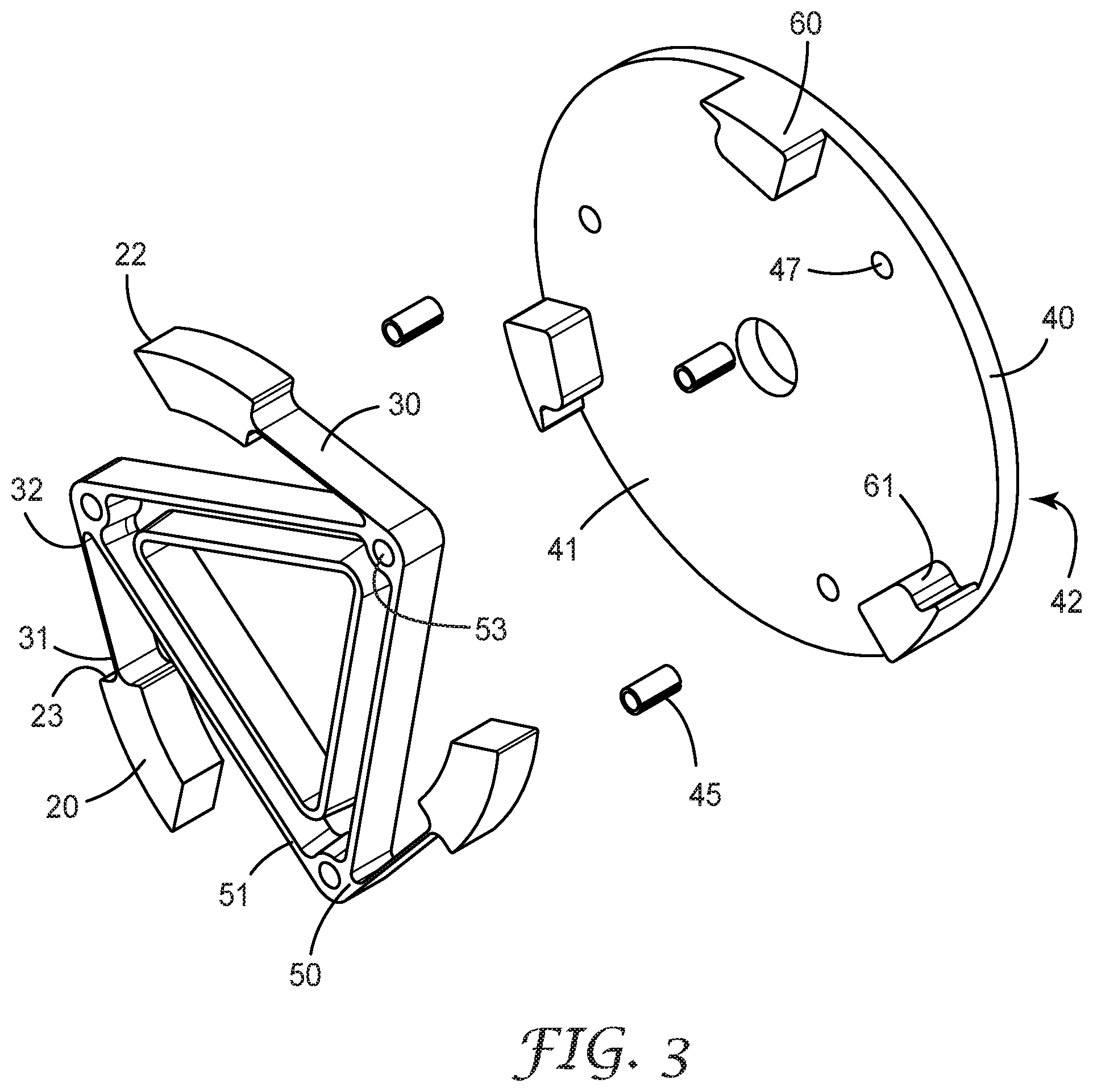 Patent US11779784 Figure 3 – Fall-protection apparatus with braking device comprising flexure-borne pawl and drum-mounted buttress