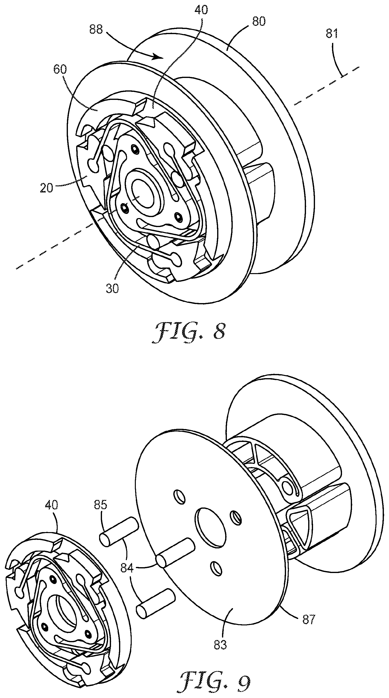 Patent US11779784 Figure 6 – Fall-protection apparatus with braking device comprising flexure-borne pawl and drum-mounted buttress
