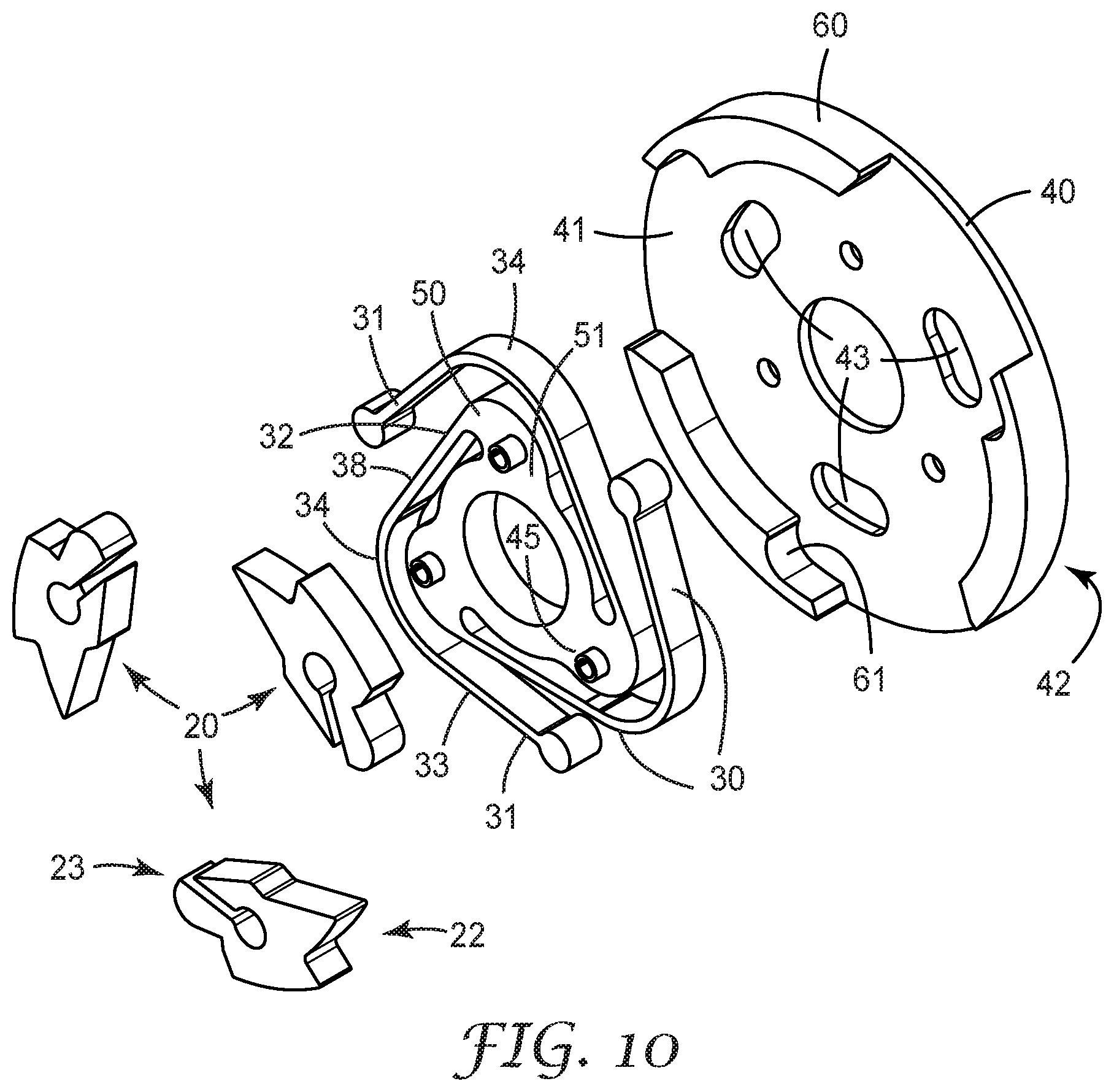 Patent US11779784 Figure 7 – Fall-protection apparatus with braking device comprising flexure-borne pawl and drum-mounted buttress