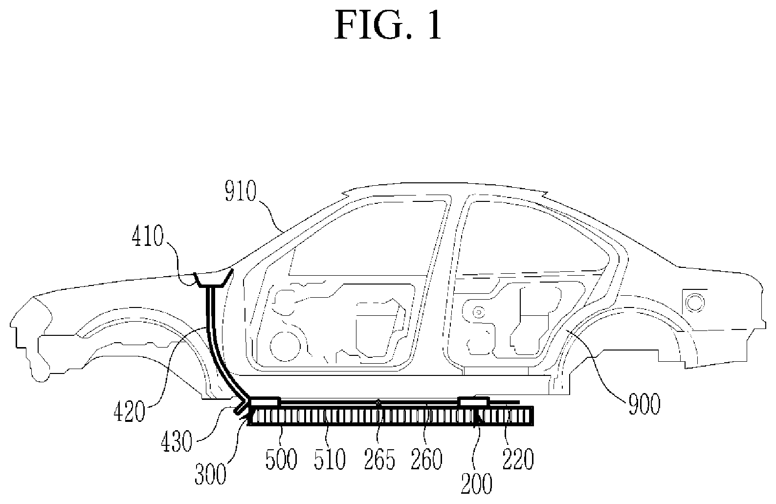 Patent US11779786 Figure 1 – Apparatus for supplying fire extinguishing agent to high voltage battery of vehicle