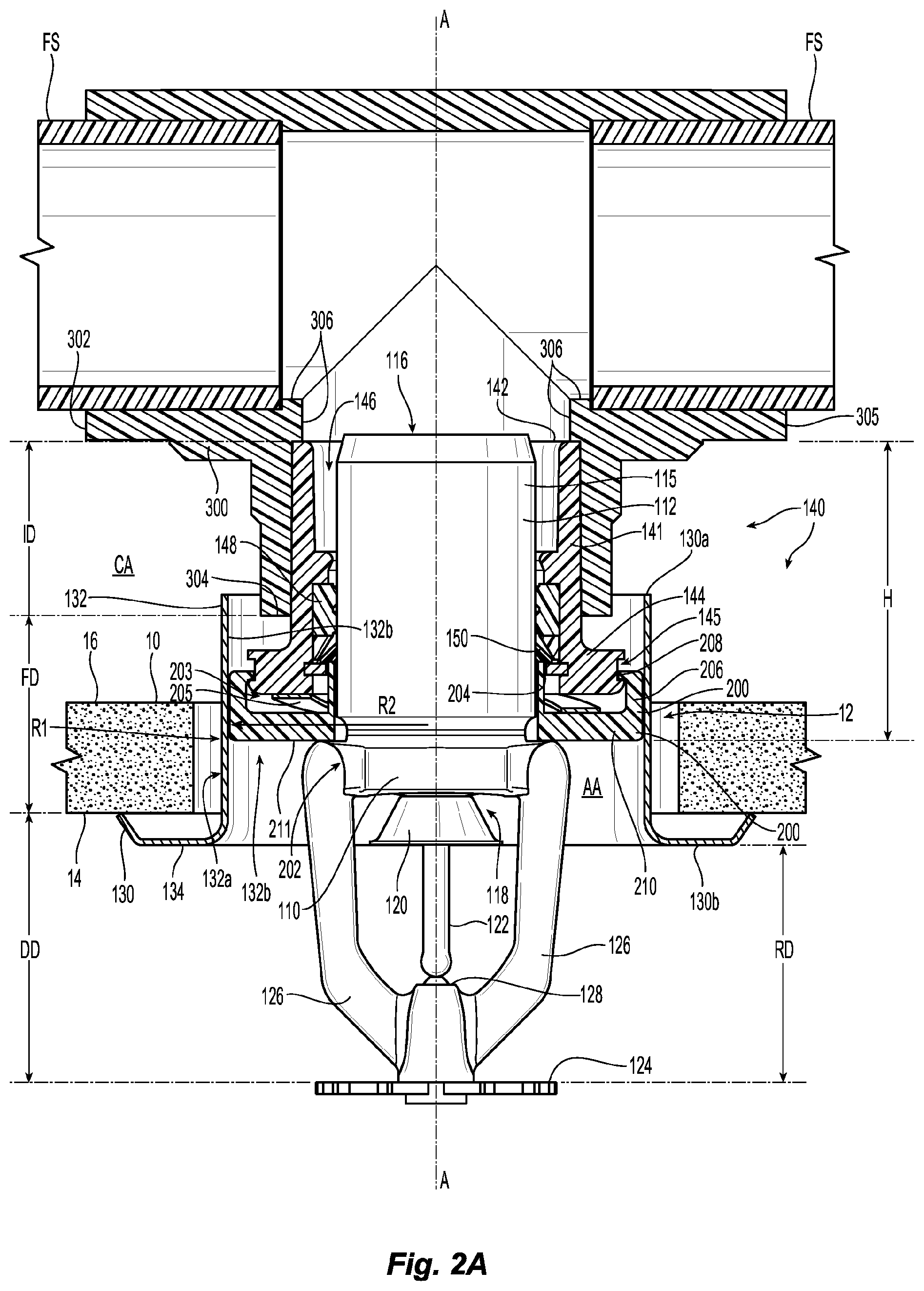 Patent US11779788 Figure 2 – Fire protection sprinkler assemblies and installations with adjustable push-to-connect fittings