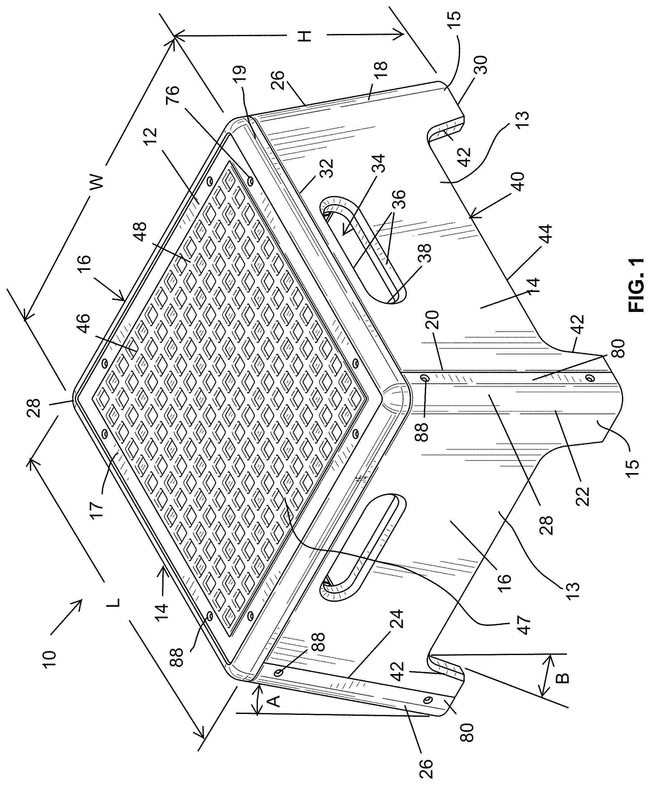 Patent US11779789 Figure 1 – Plyometric box