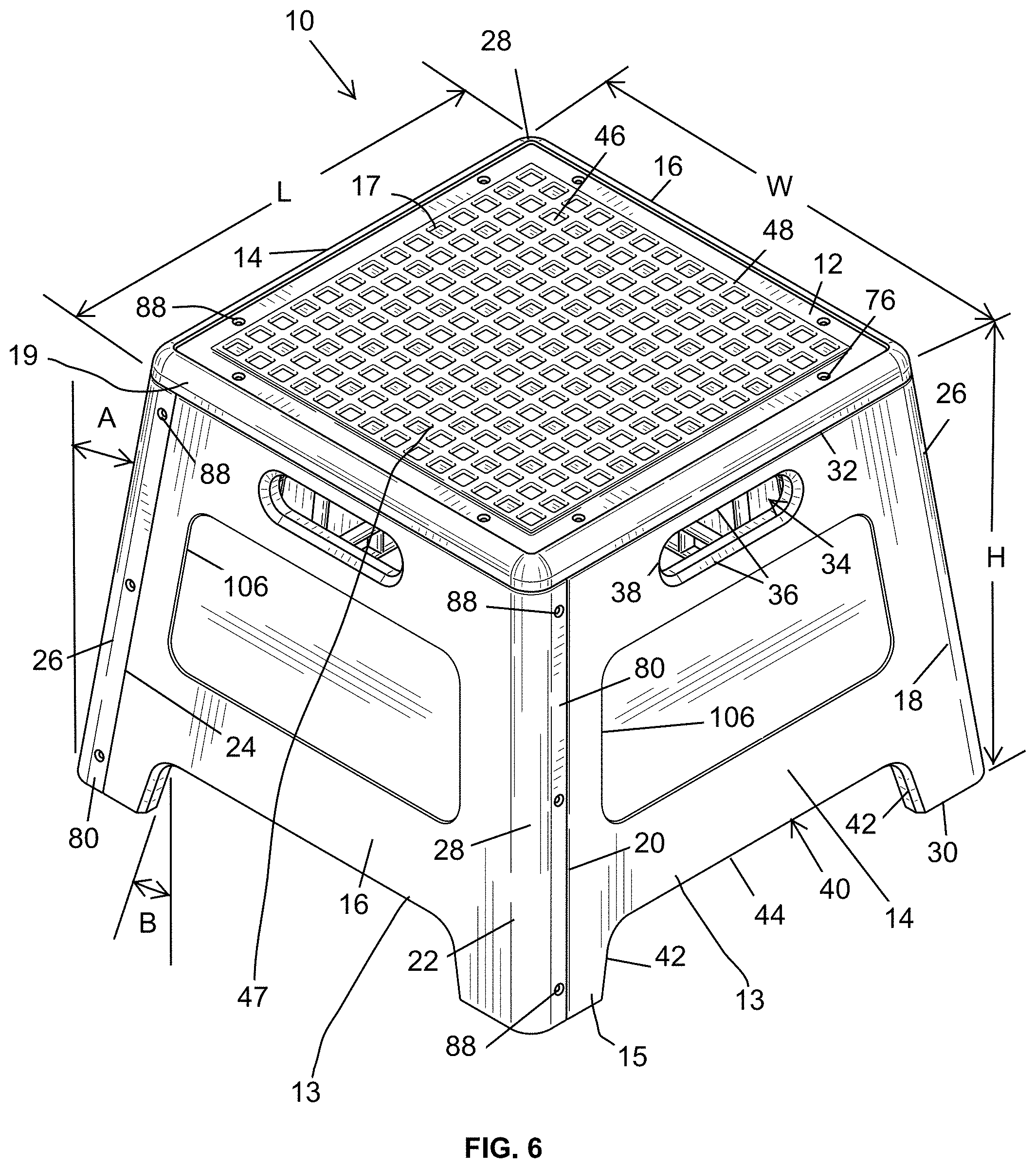 Patent US11779789 Figure 6 – Plyometric box