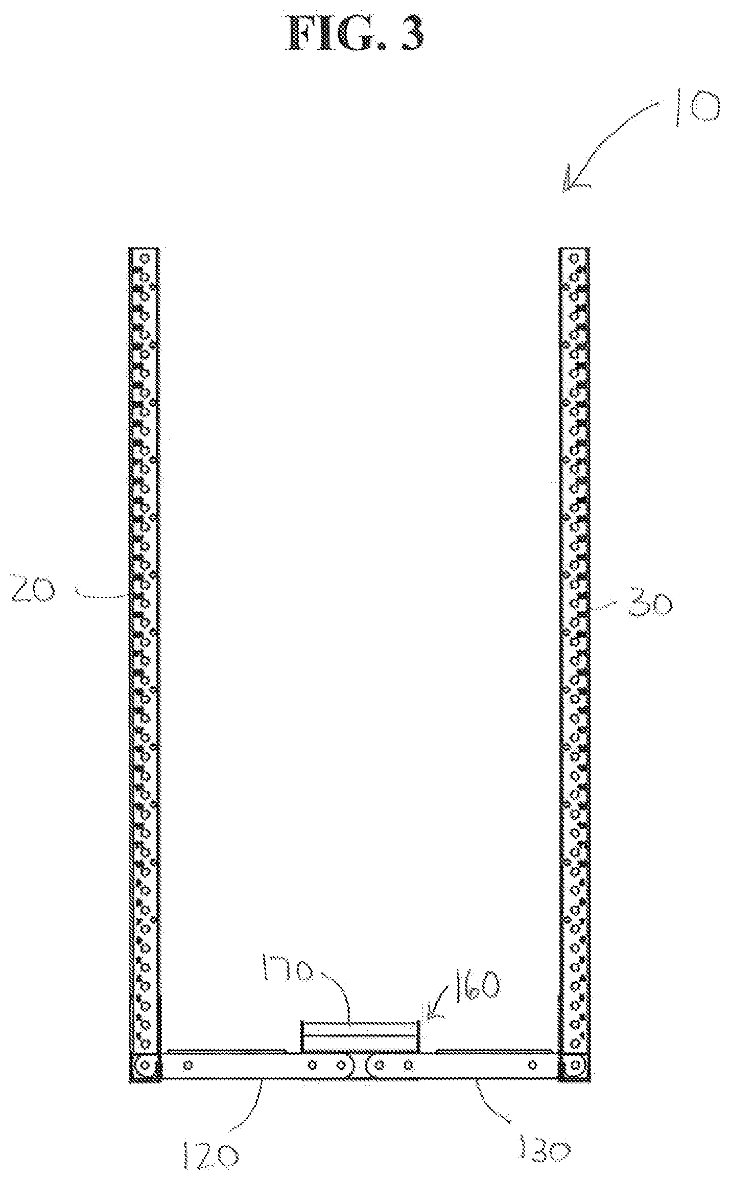 Patent US11779792 Figure 3 – Foldable and movable fitness or weight rack