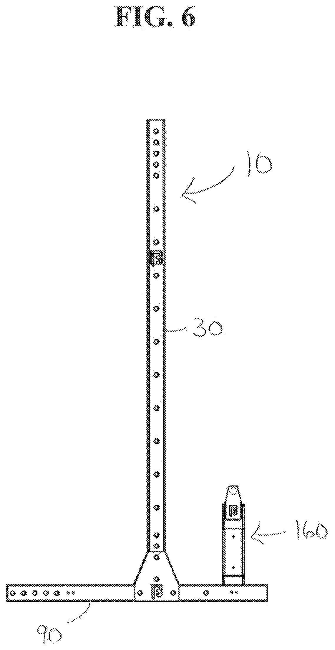Patent US11779792 Figure 6 – Foldable and movable fitness or weight rack