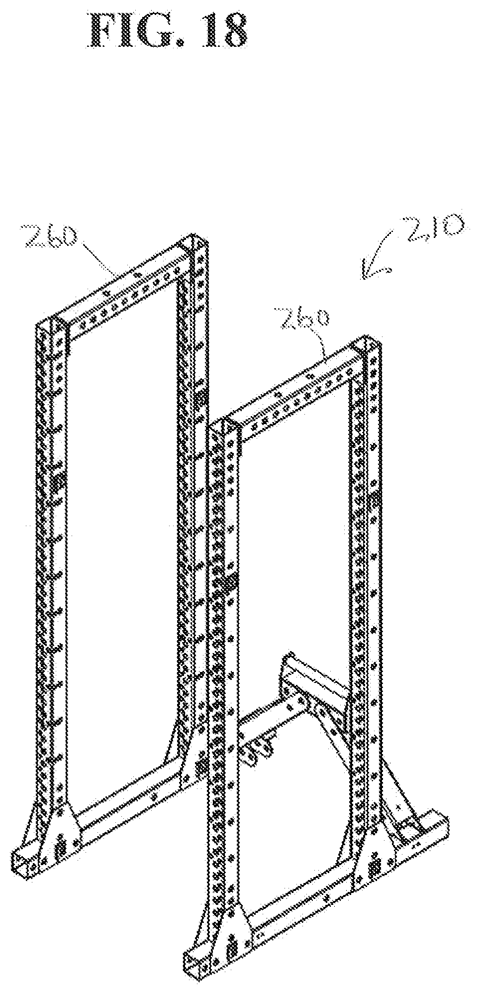 Patent US11779792 Figure 18 – Foldable and movable fitness or weight rack