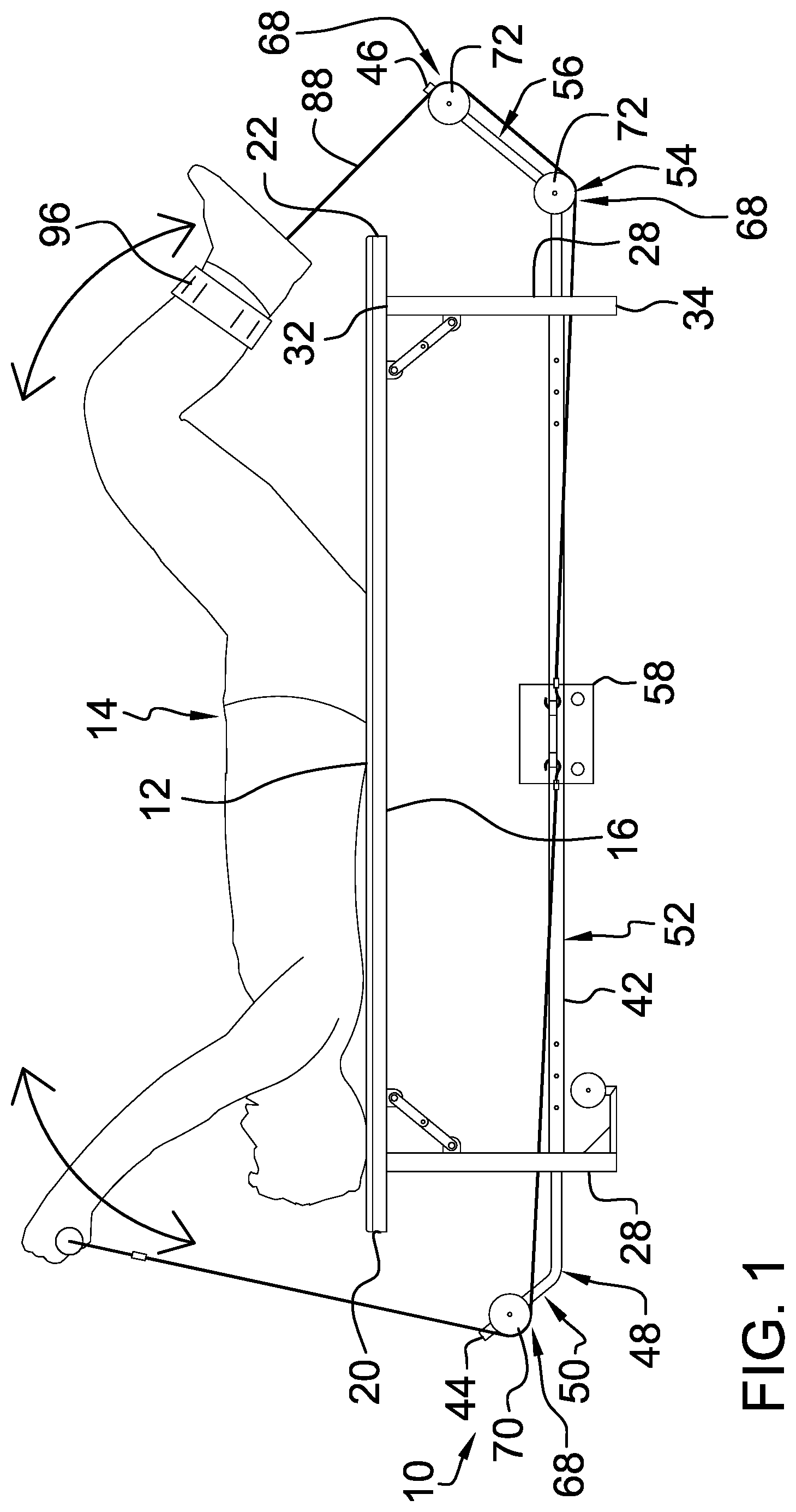 Patent US11779794 Figure 1 – Physical exercise assembly