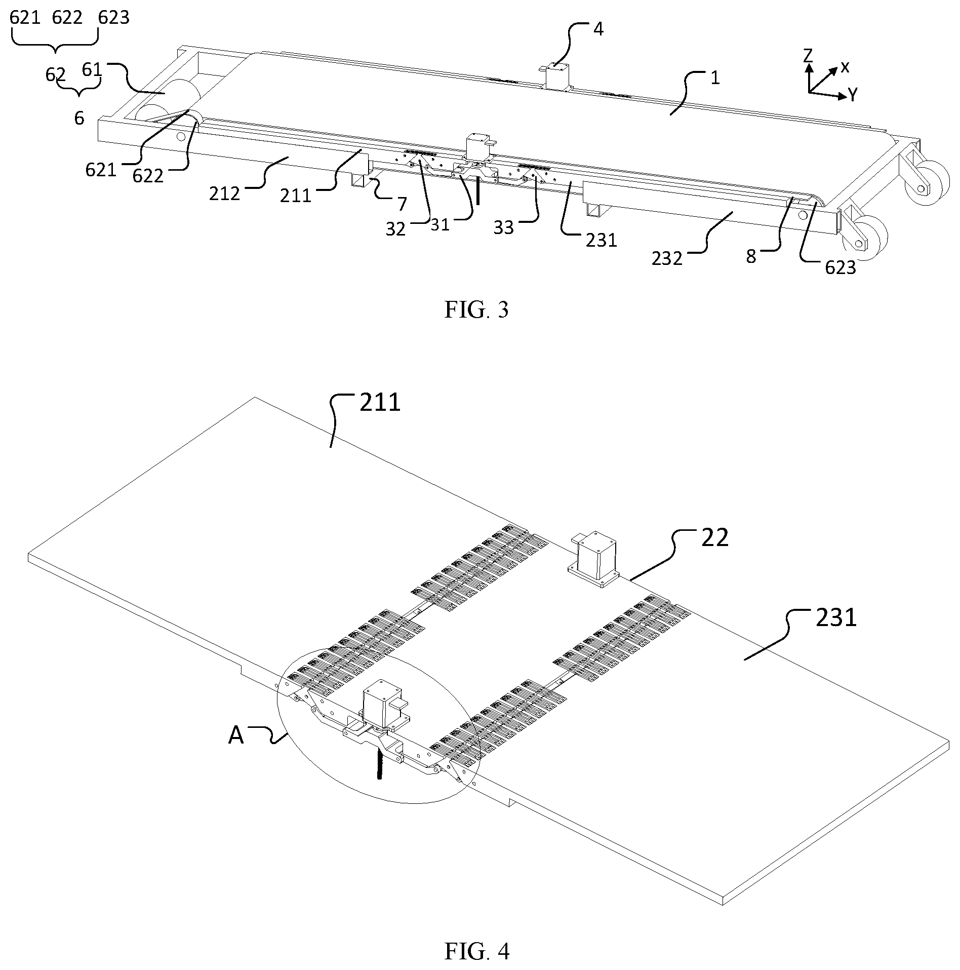 Patent US11779800 Figure 2 – Foldable treadmill